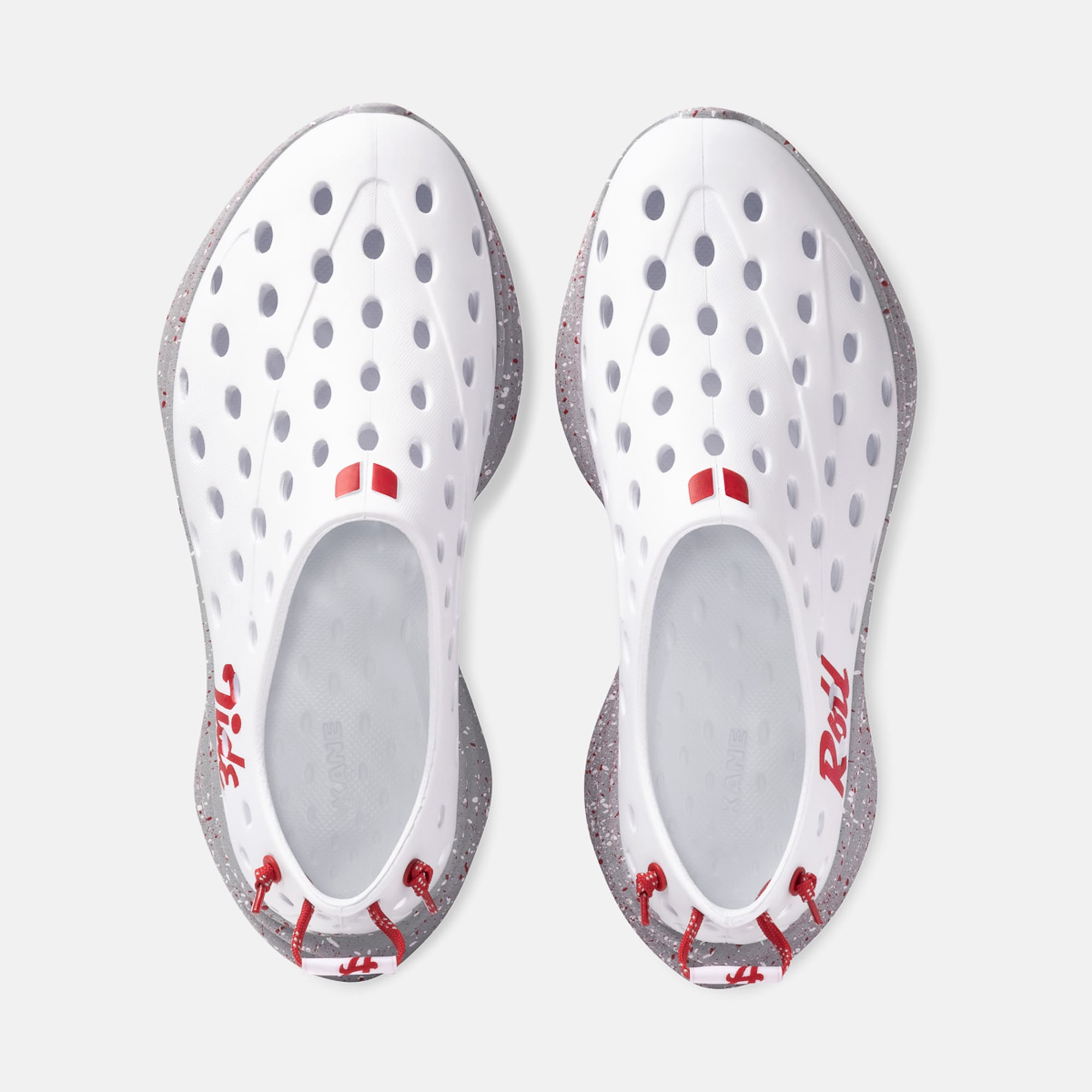 Chaussures unisexes Kane Footwear blanches mouchetées Alabama Crimson Tide