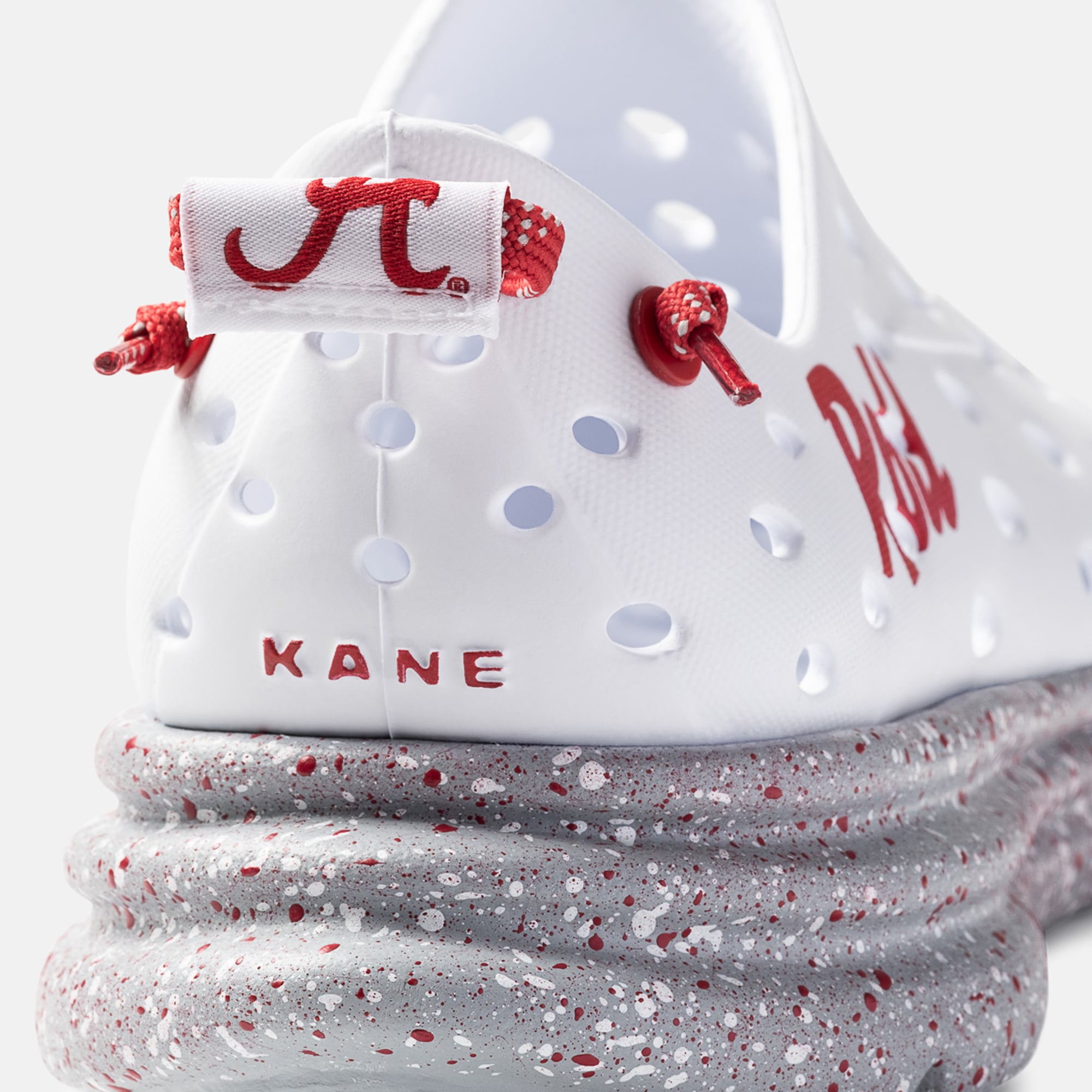 Chaussures unisexes Kane Footwear blanches mouchetées Alabama Crimson Tide