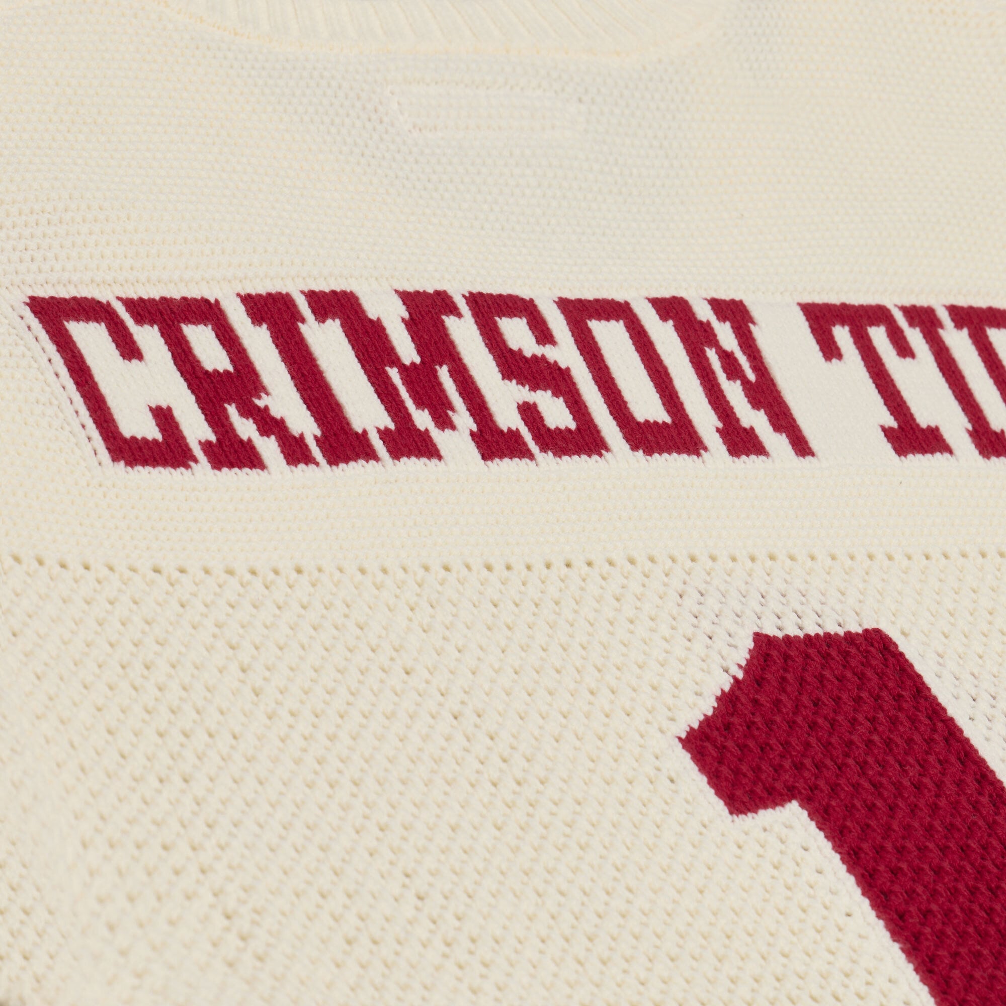 Unisex Mitchell & Ness Cream Alabama Crimson Tide Retro Roots Sweater Jersey