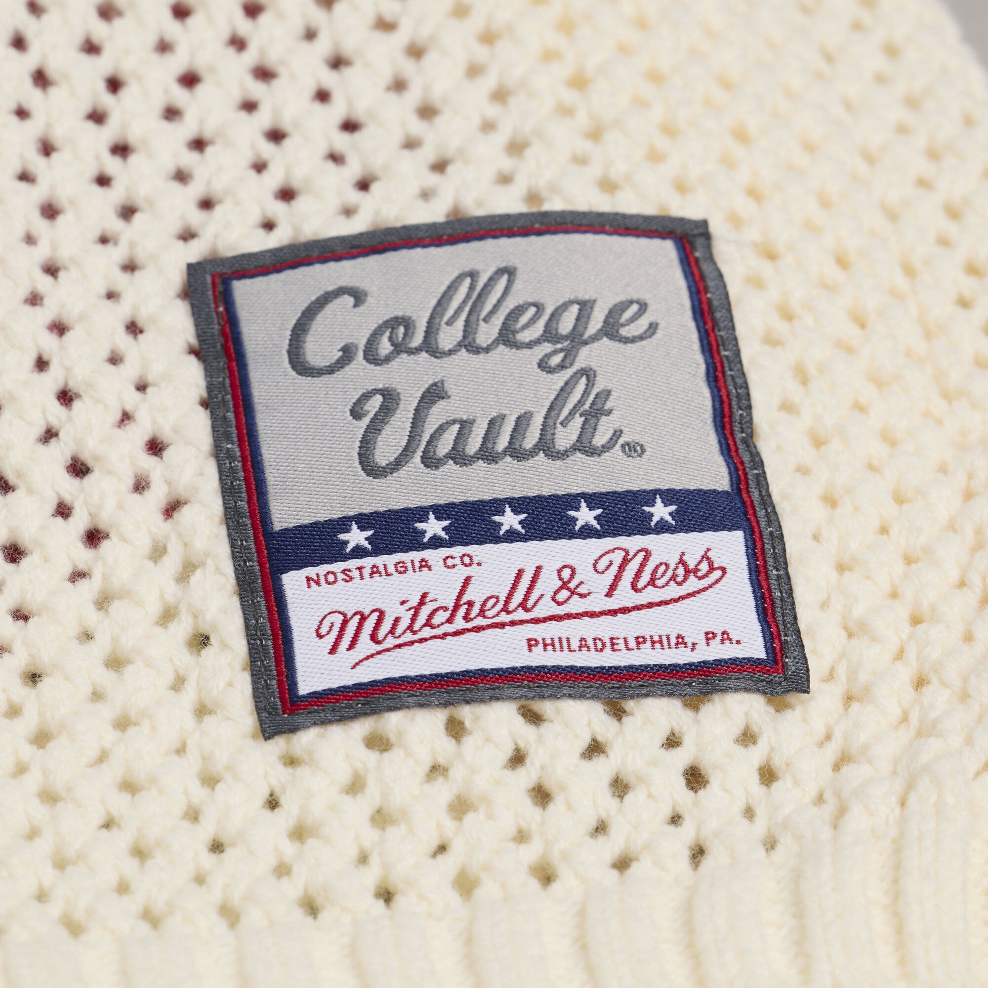 Unisex Mitchell & Ness Cream Alabama Crimson Tide Retro Roots Sweater Jersey