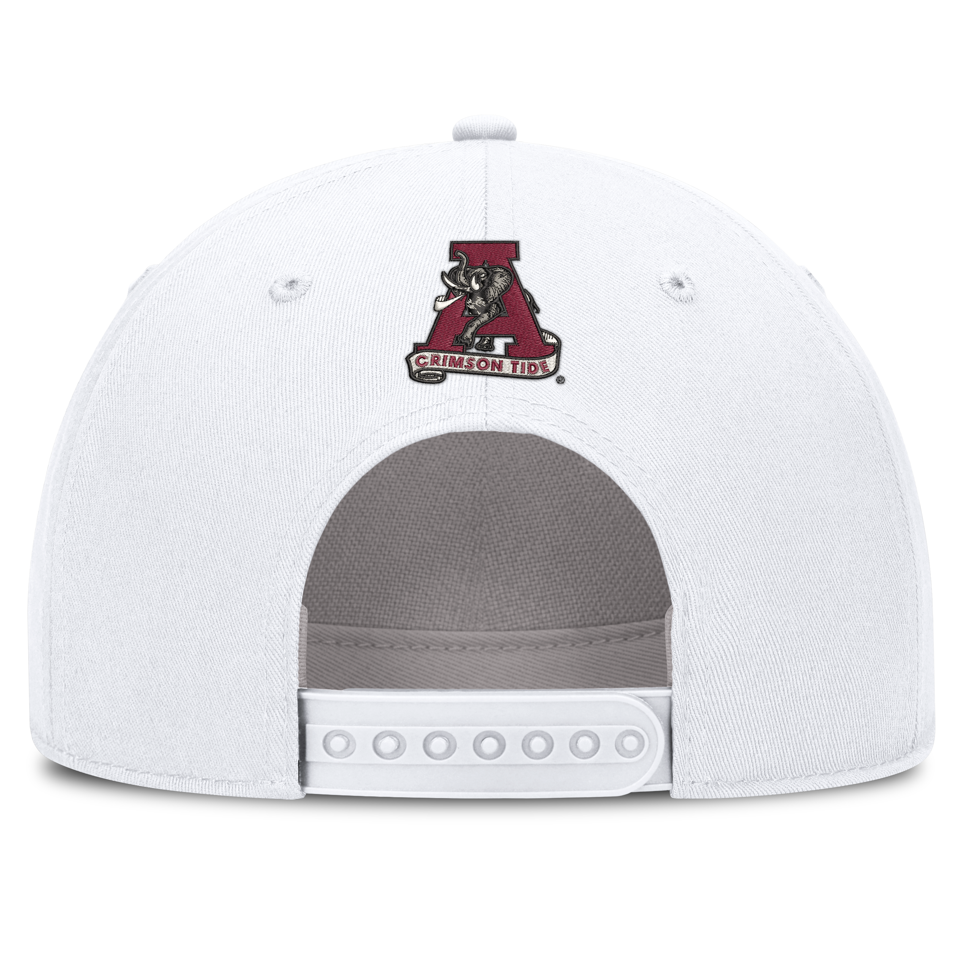 Casquette unisexe Nike blanche Alabama Crimson Tide à lettres et taille ajustable