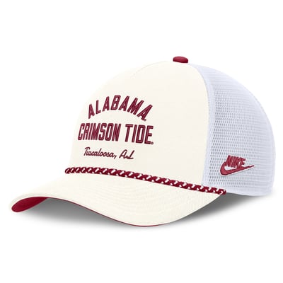 Alabama Crimson Tide Nike Unisex Mascot Rope Trucker Adjustable Hat - White