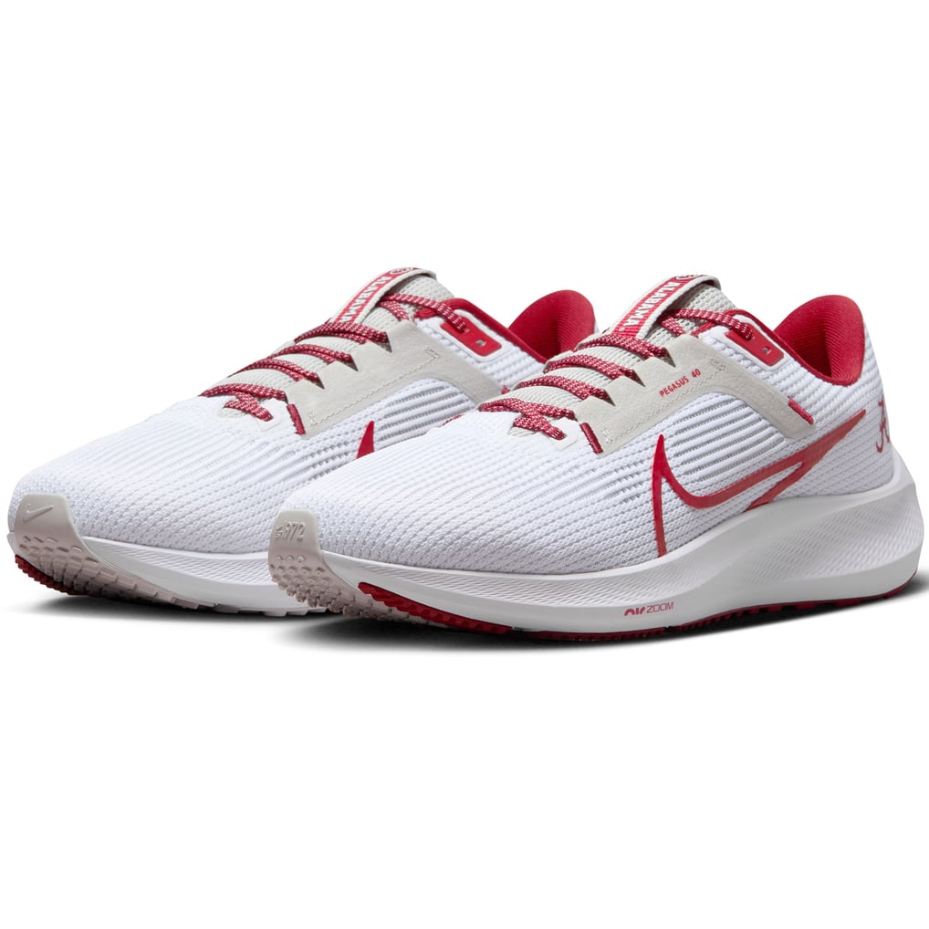 Unisex Nike White Alabama Crimson Tide Zoom Pegasus 40  display picture 2