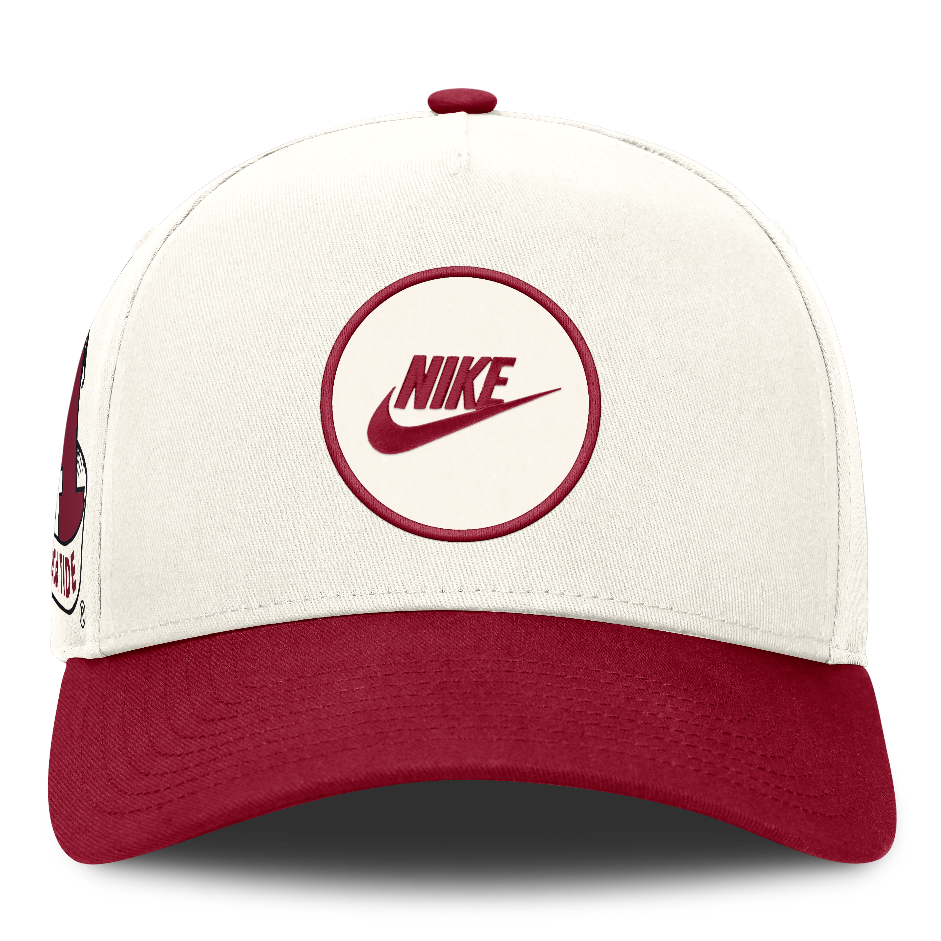 Unisex Nike White/Crimson Alabama Crimson Tide Rise Side Logo A-Frame Dri-FIT Adjustable Hat