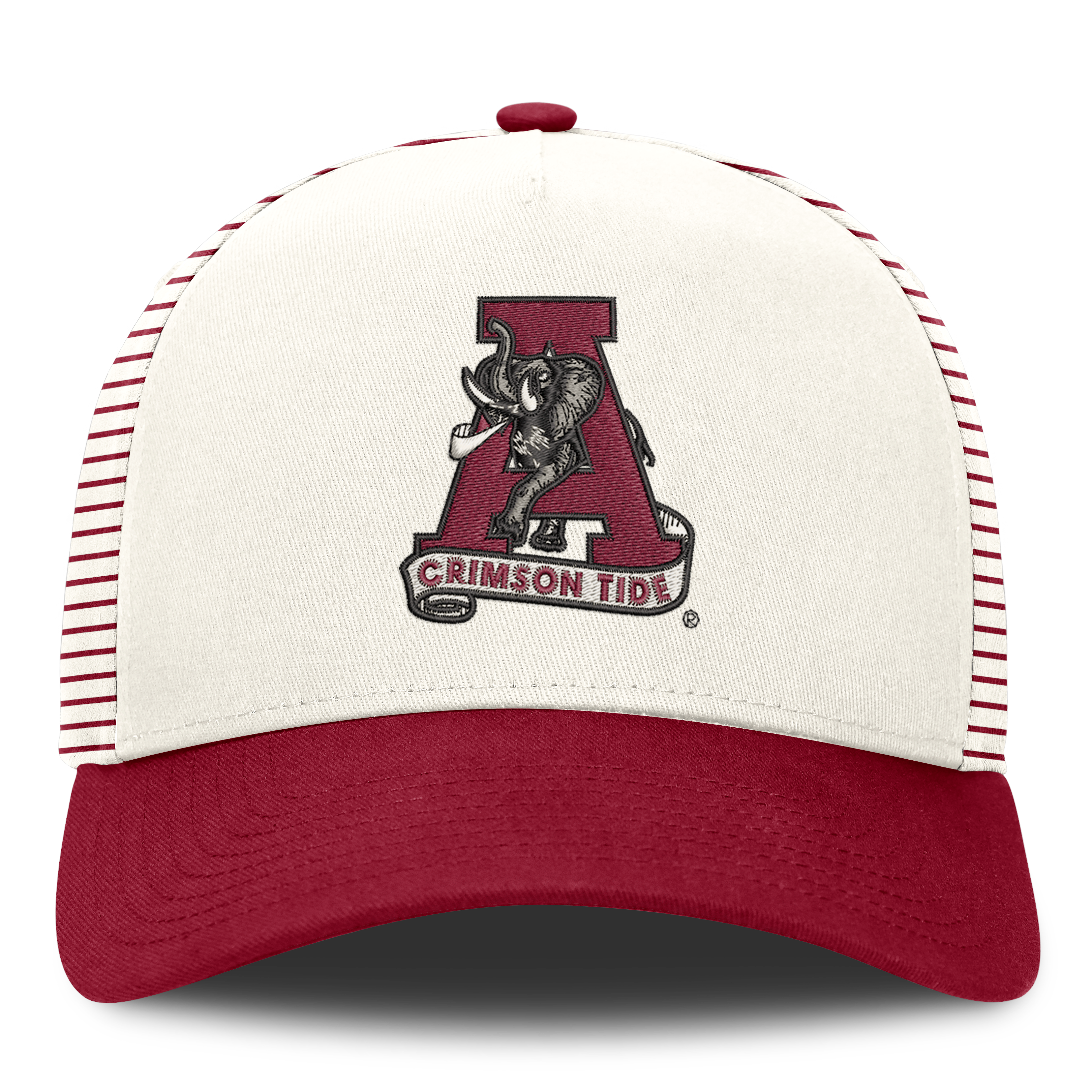 Unisex Nike  White/Crimson Alabama Crimson Tide Vault Striped A-Frame Rise Adjustable Hat