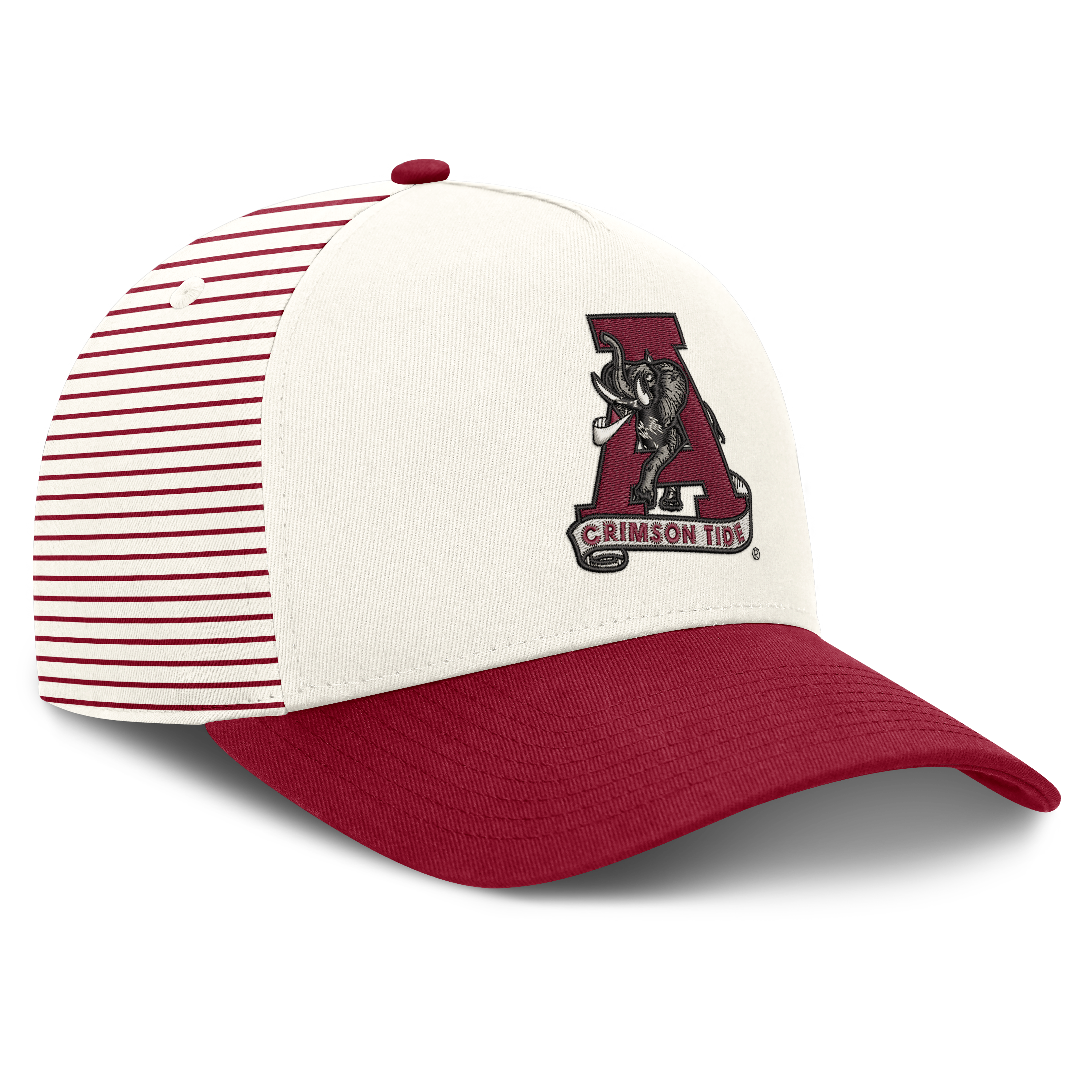 Casquette unisexe Nike blanche/cramoisie Alabama Crimson Tide Vault rayée à taille ajustable