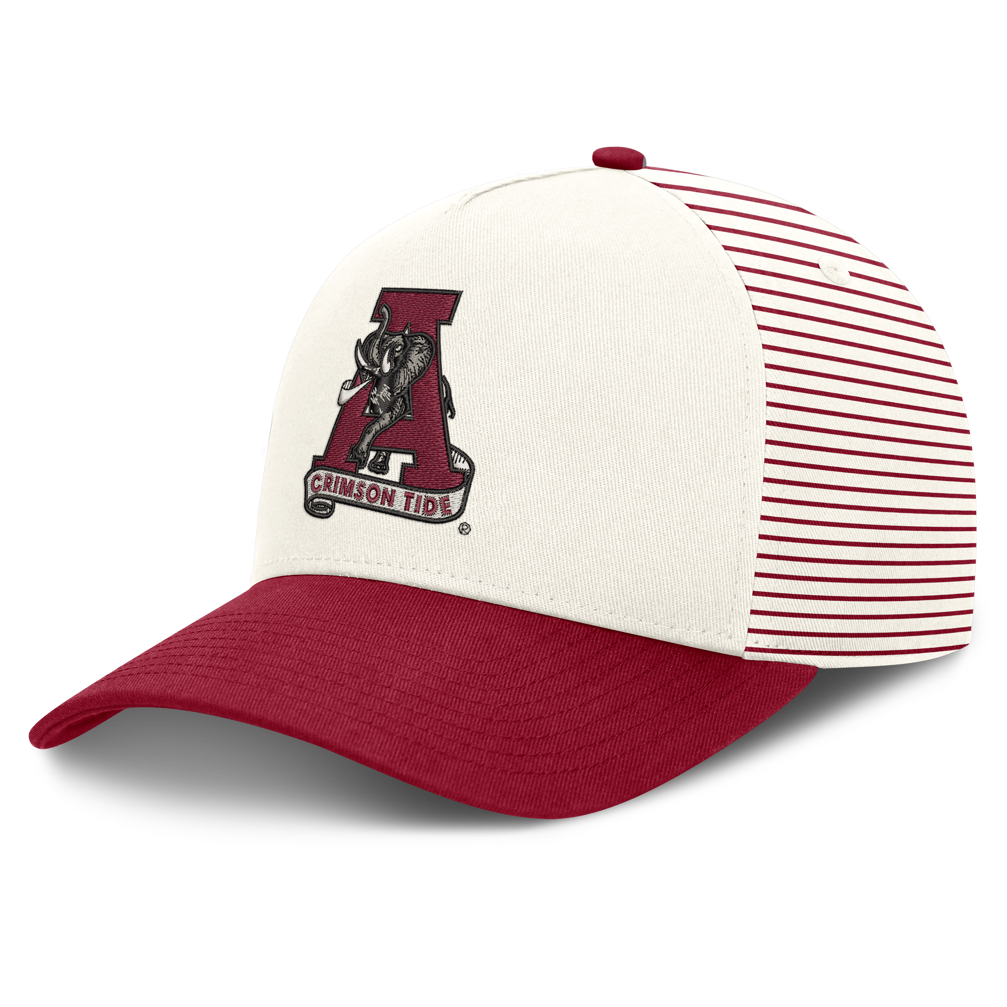 Casquette unisexe Nike blanche/cramoisie Alabama Crimson Tide Vault rayée à taille ajustable