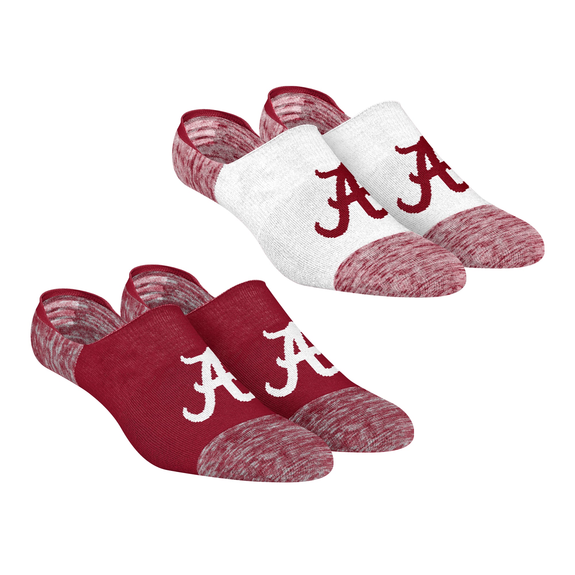 Chaussettes invisibles unisexes Rock Em Alabama Crimson Tide, lot de deux