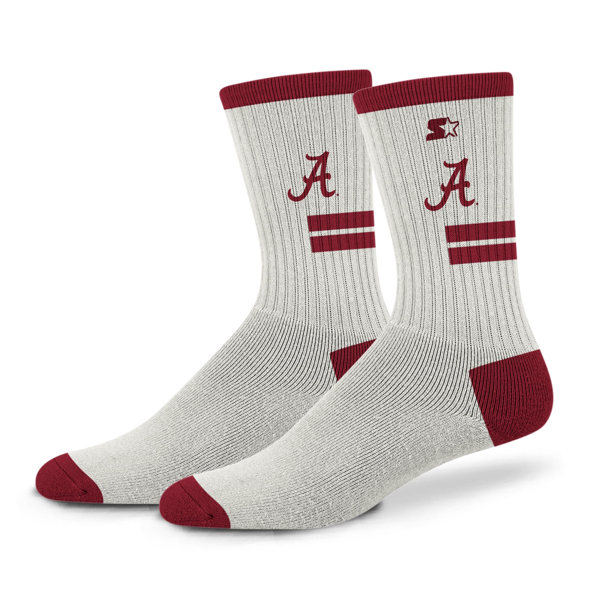 Chaussettes unisexes Starter Cream Alabama Crimson Tide Premiere rembourrées