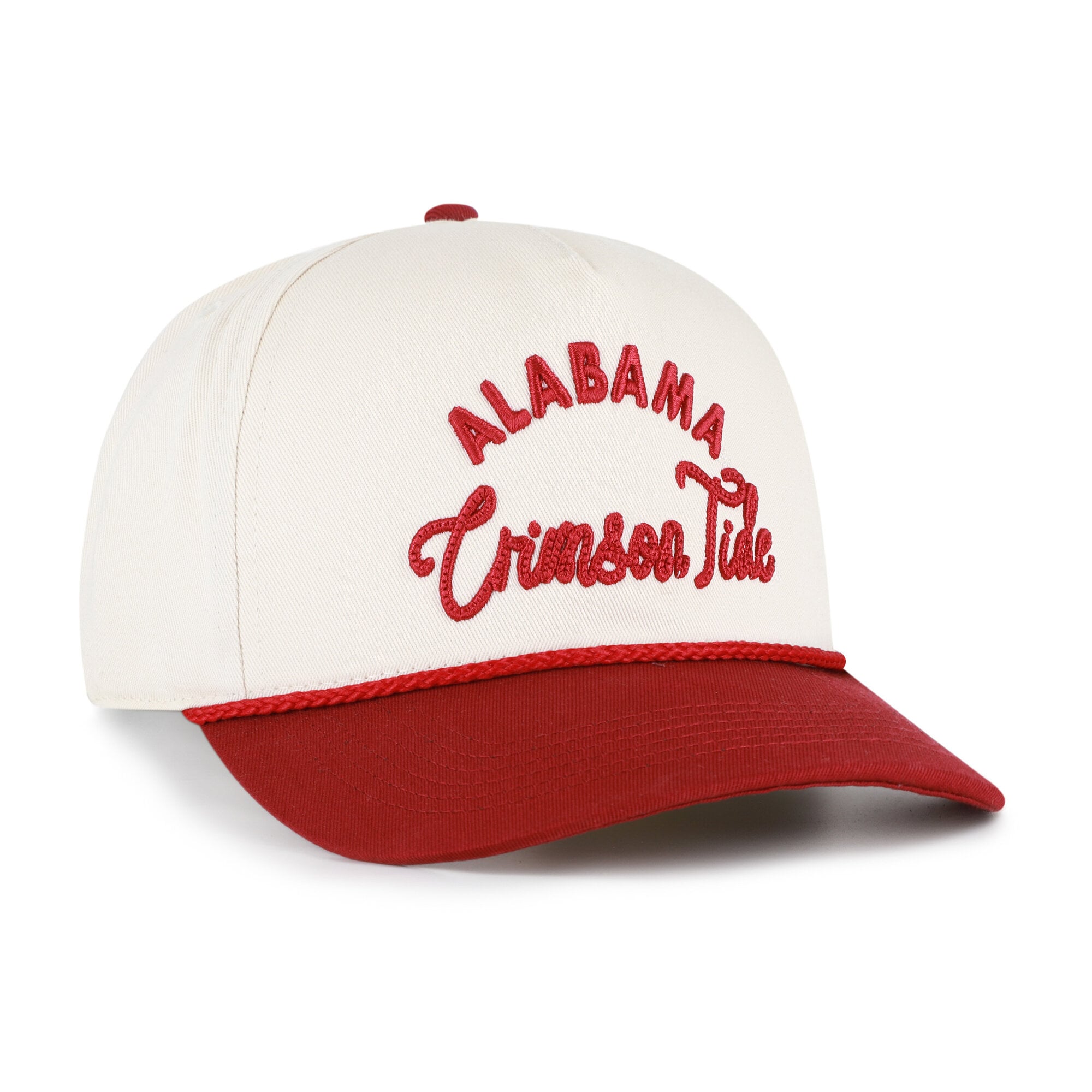 Women's '47 Cream/Crimson Alabama Crimson Tide Rope Script Hitch Adjustable Hat