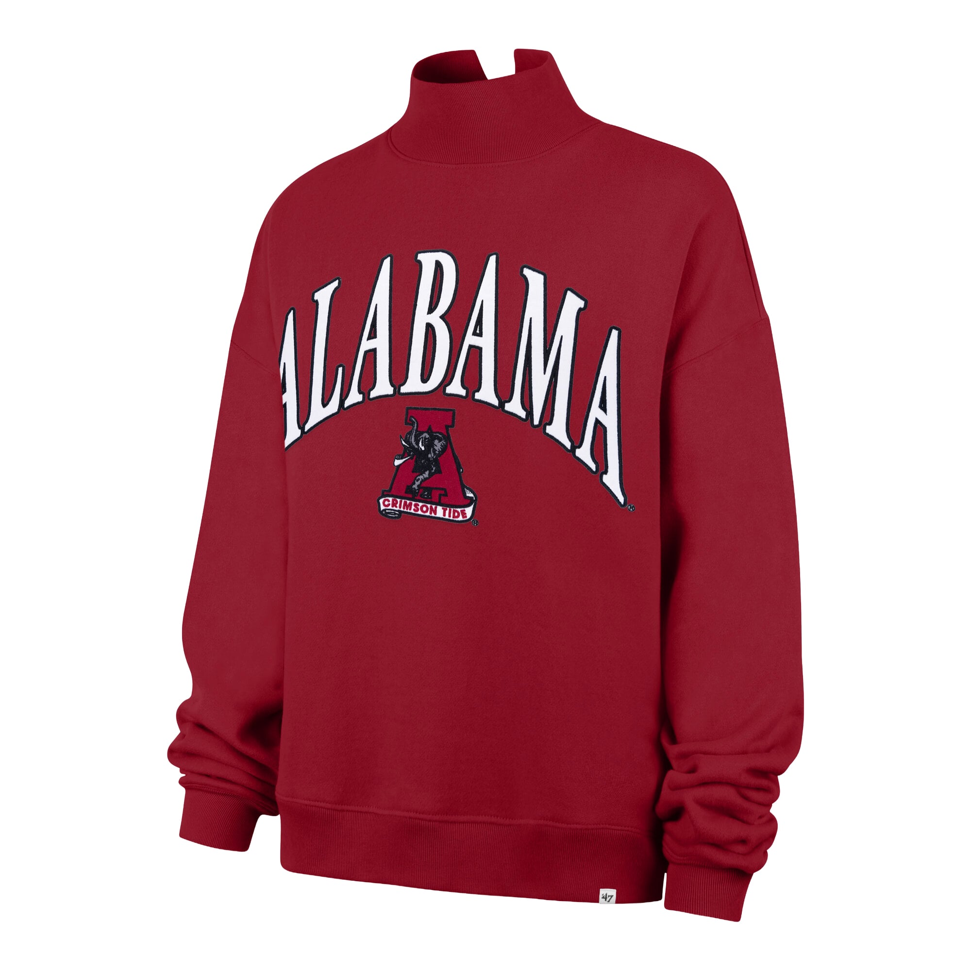 Sweat-shirt à col montant pour femme « Crimson Alabama Crimson Tide » de 1947