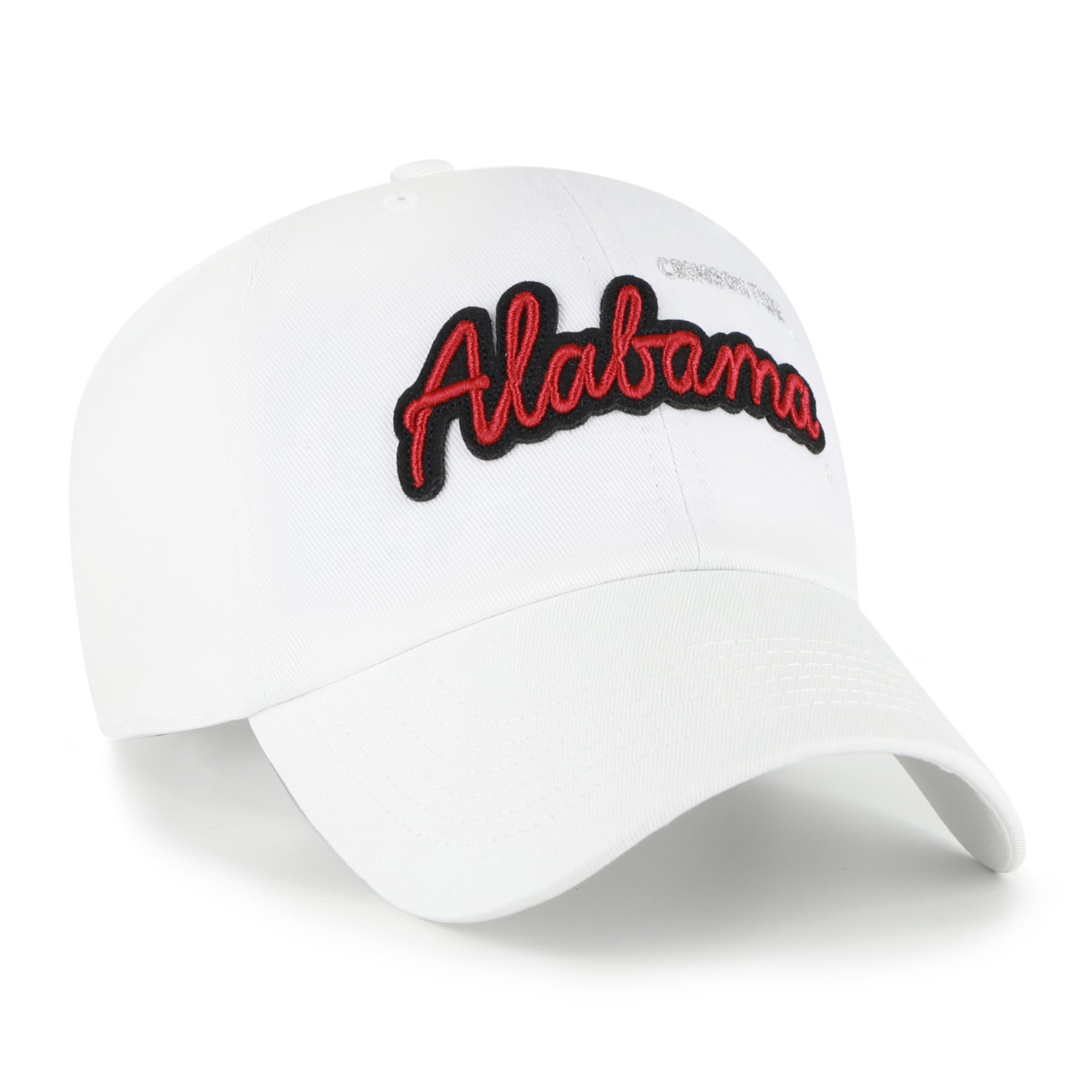 Women's '47 White Alabama Crimson Tide Trendy Script Clean Up Adjustable Hat