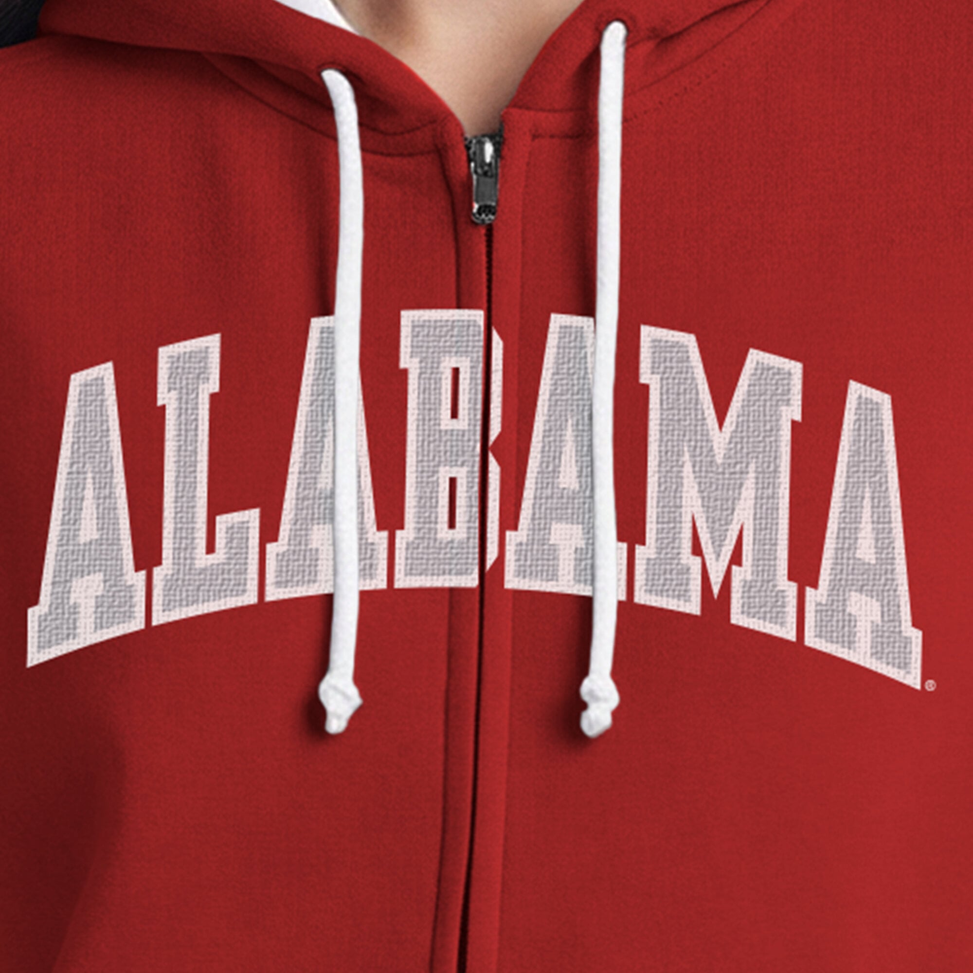 Women's Champion Crimson Alabama Tide Arch Full-Zip Fleece Hoodie