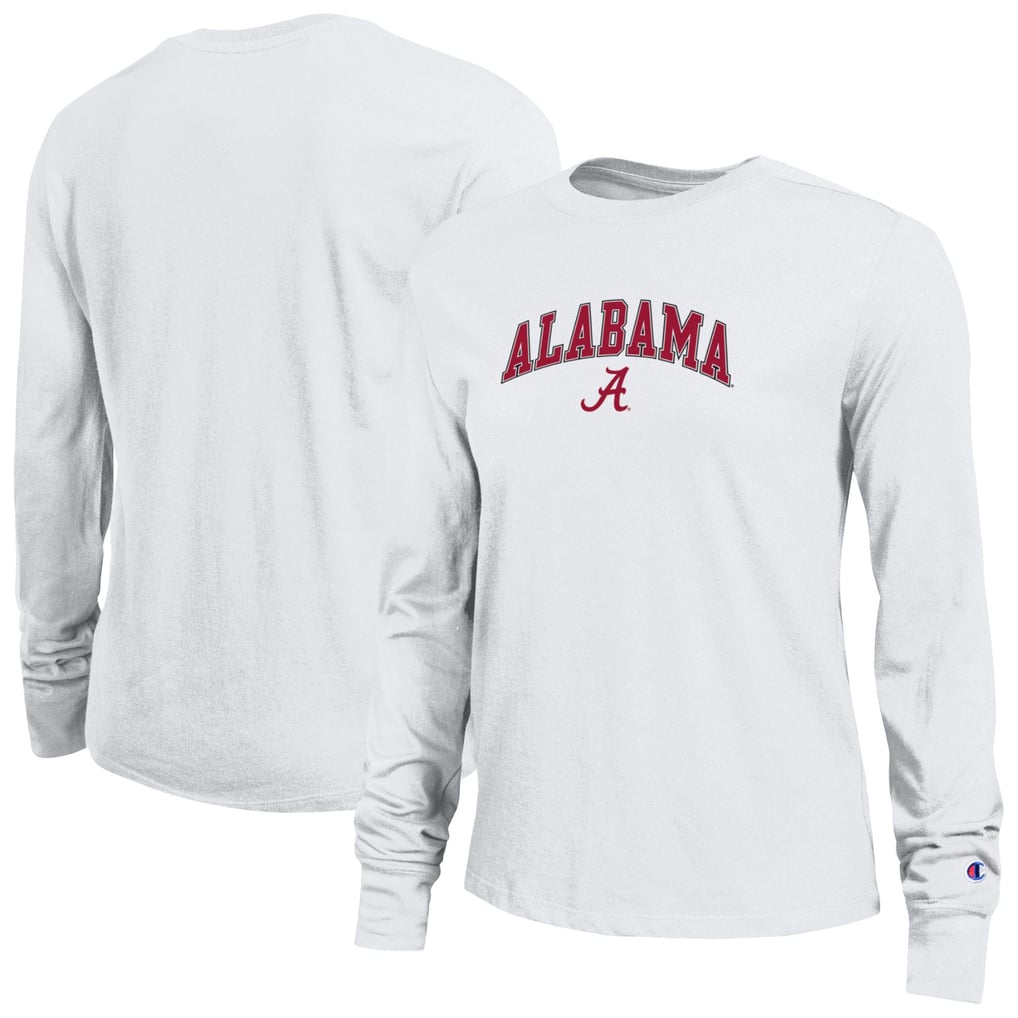 Women's Champion White Alabama Crimson Tide Arch Over Logo Long Sleeve ...