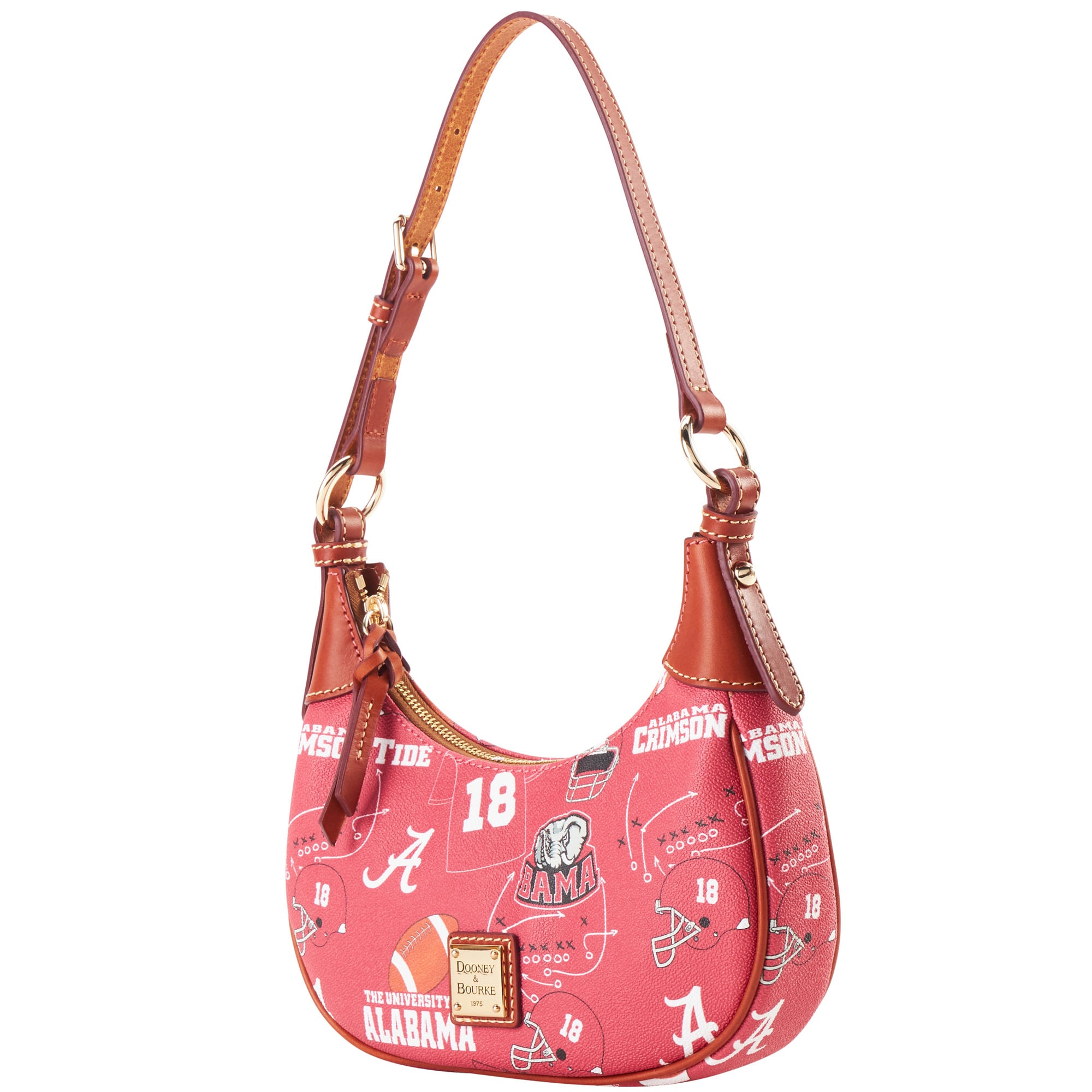 Women's Dooney & Bourke Alabama Crimson Tide Slouchy Shoulder Bag