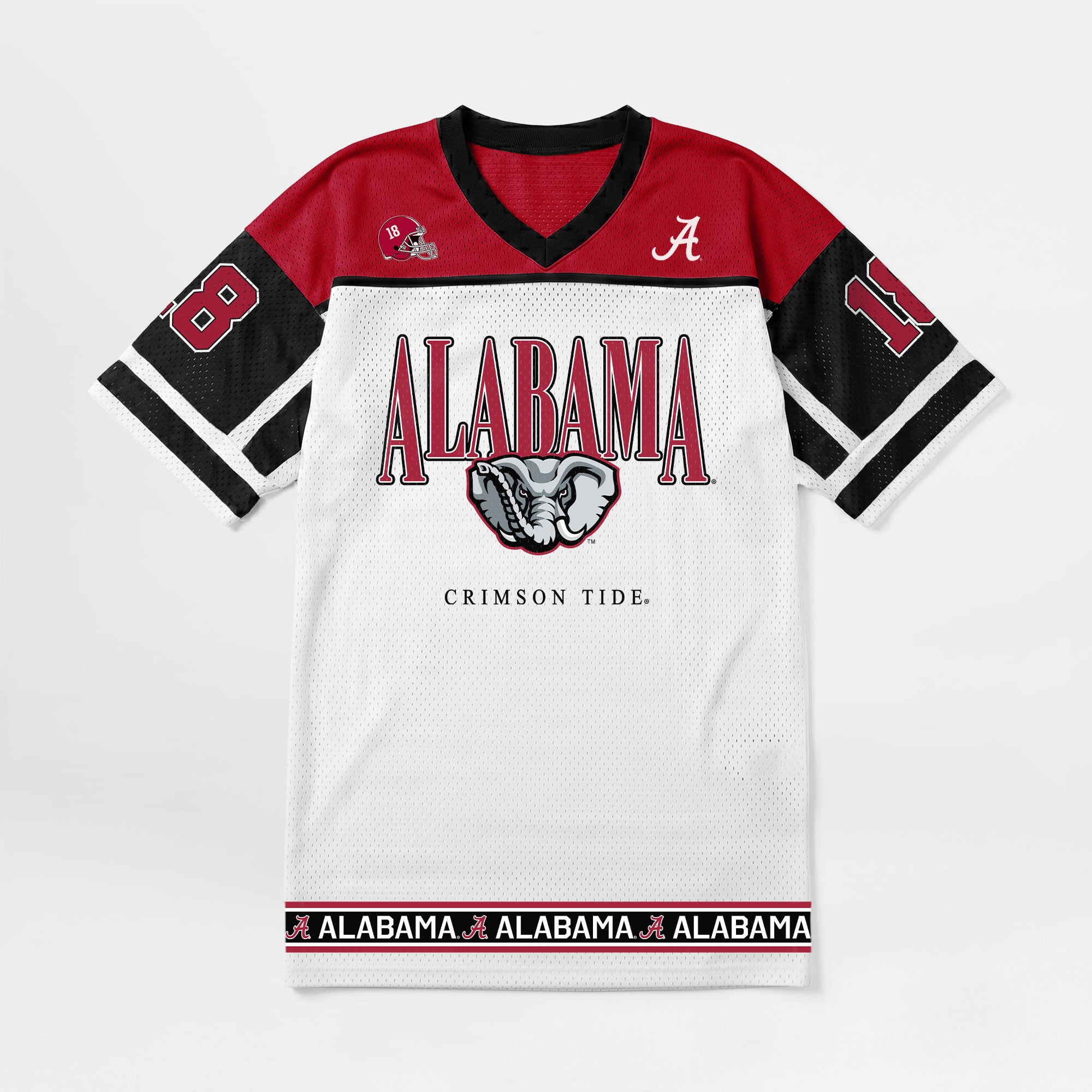Robe de sport pour femme, modèle Hustle Mode, couleur blanche, inspirée des Crimson Tide d'Alabama.