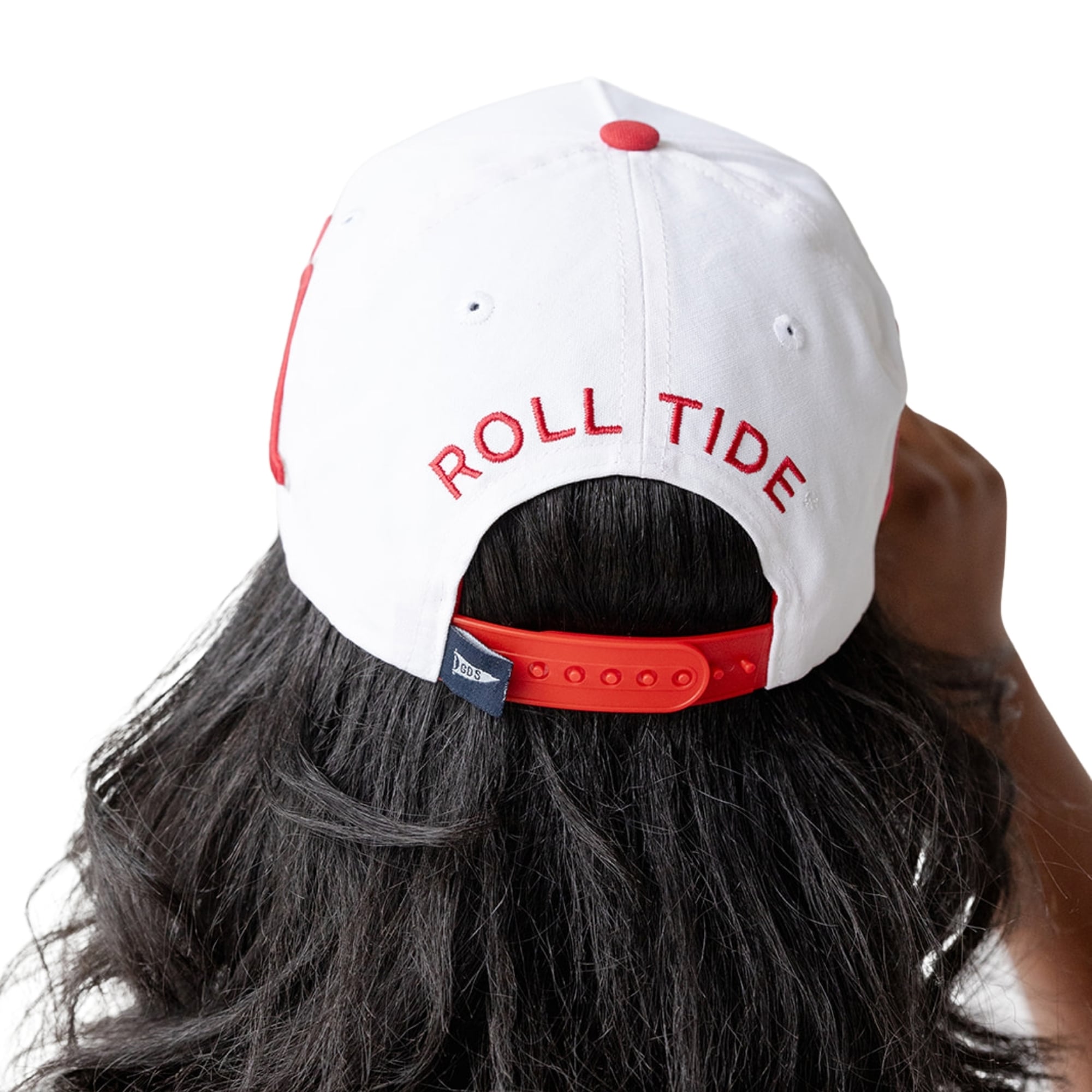 Women's Gameday Social  White/Crimson Alabama Crimson Tide Five-Panel Rope Away Adjustable Hat