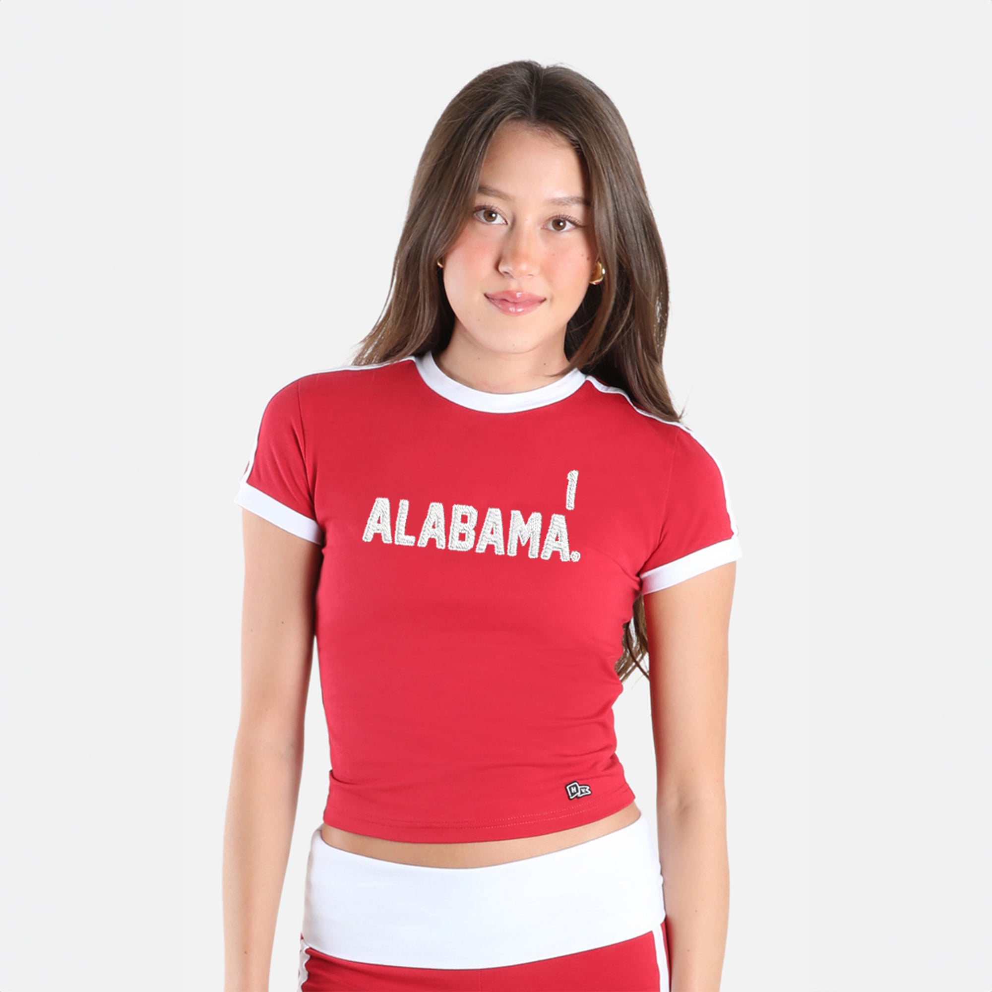 T-shirt bébé Crimson Tide de gardien but court pour femmes la marque Hype and Vice Alabama.