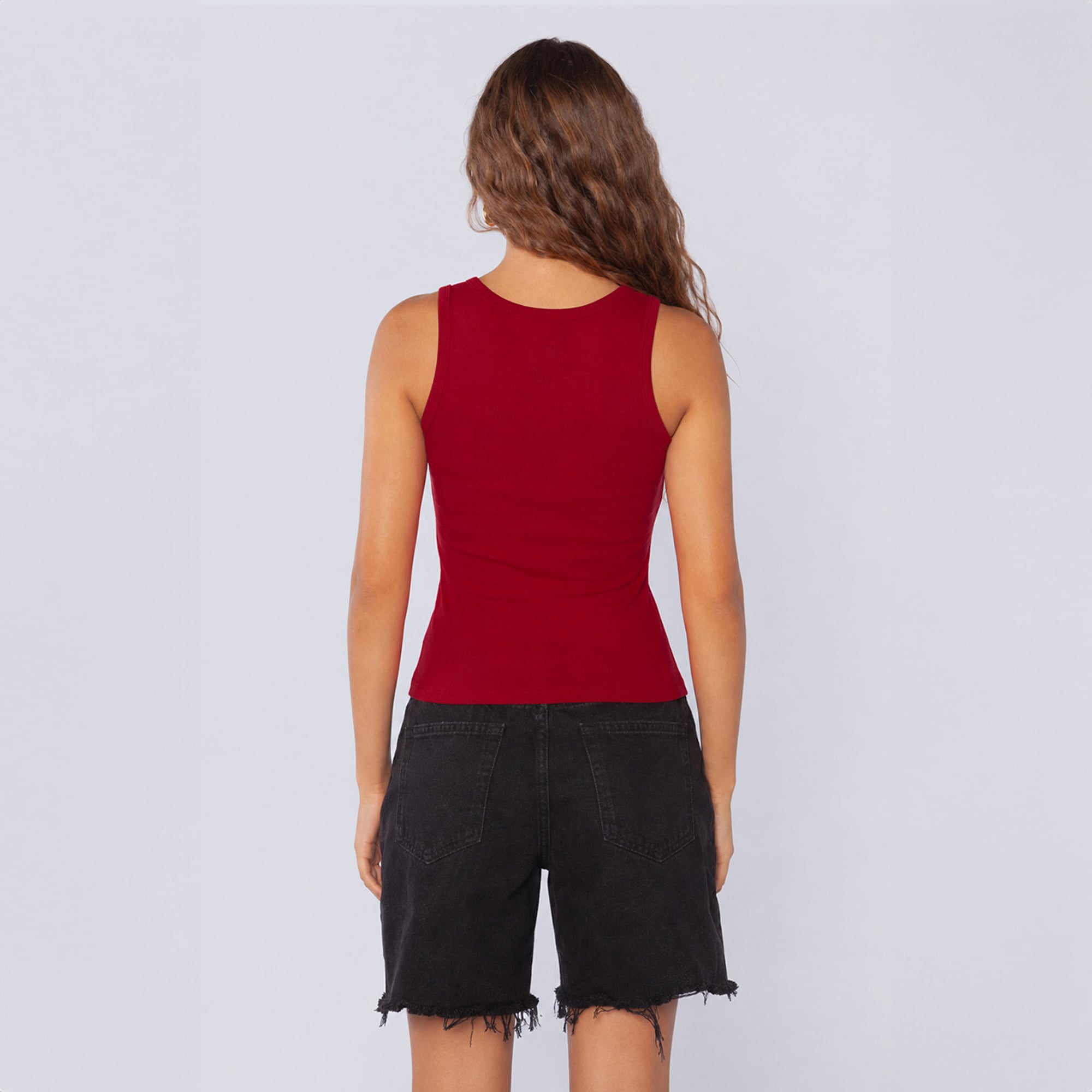 Débardeur côtelé à logo principal Crimson Tide de l'Alabama, collection Hype and Vice pour femmes