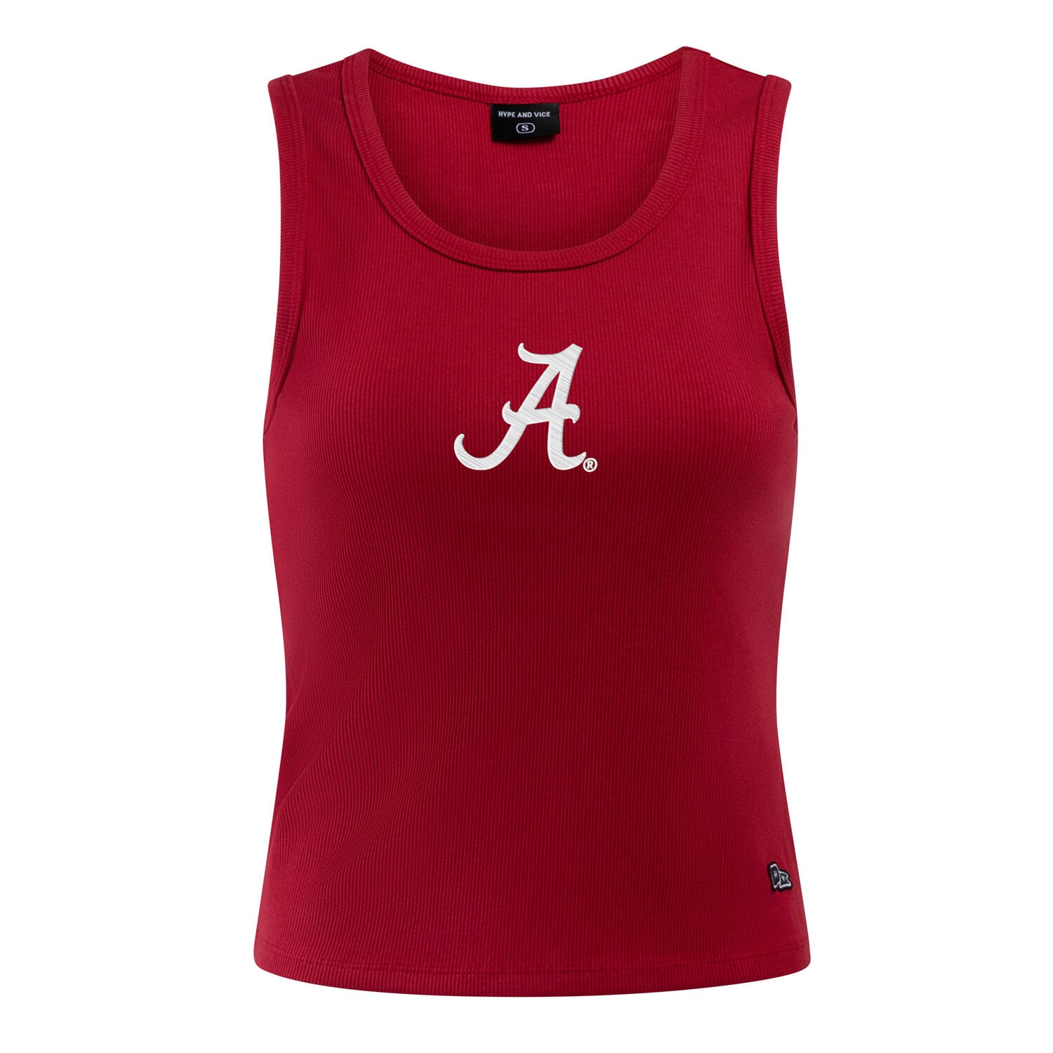Débardeur côtelé à logo principal Crimson Tide de l'Alabama, collection Hype and Vice pour femmes
