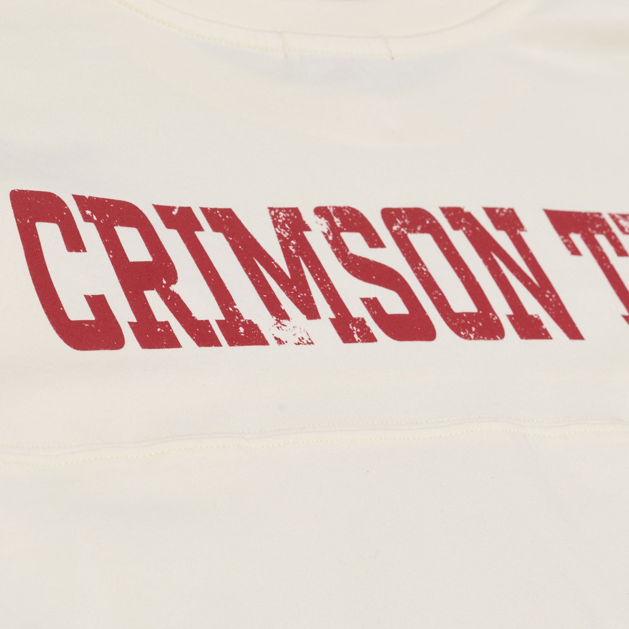 T-shirt à manches 3/4 oversize Mitchell & Ness crème Alabama Crimson Tide Retro Roots pour femme
