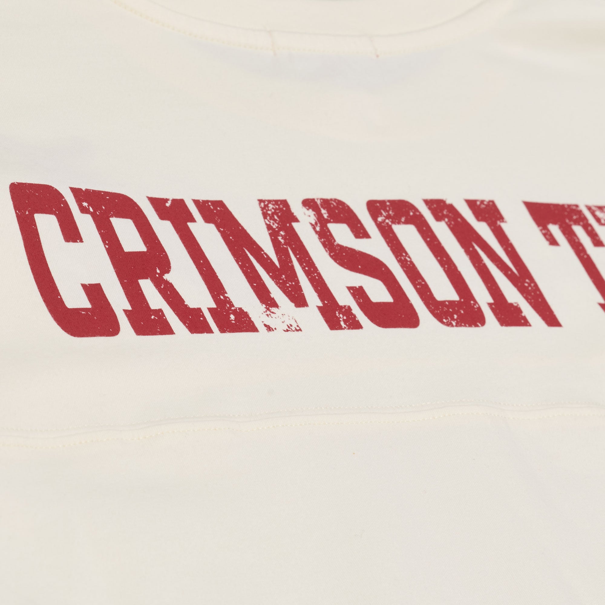 Women's Mitchell & Ness Cream Alabama Crimson Tide Retro Roots Oversized 3/4-Sleeve T-Shirt