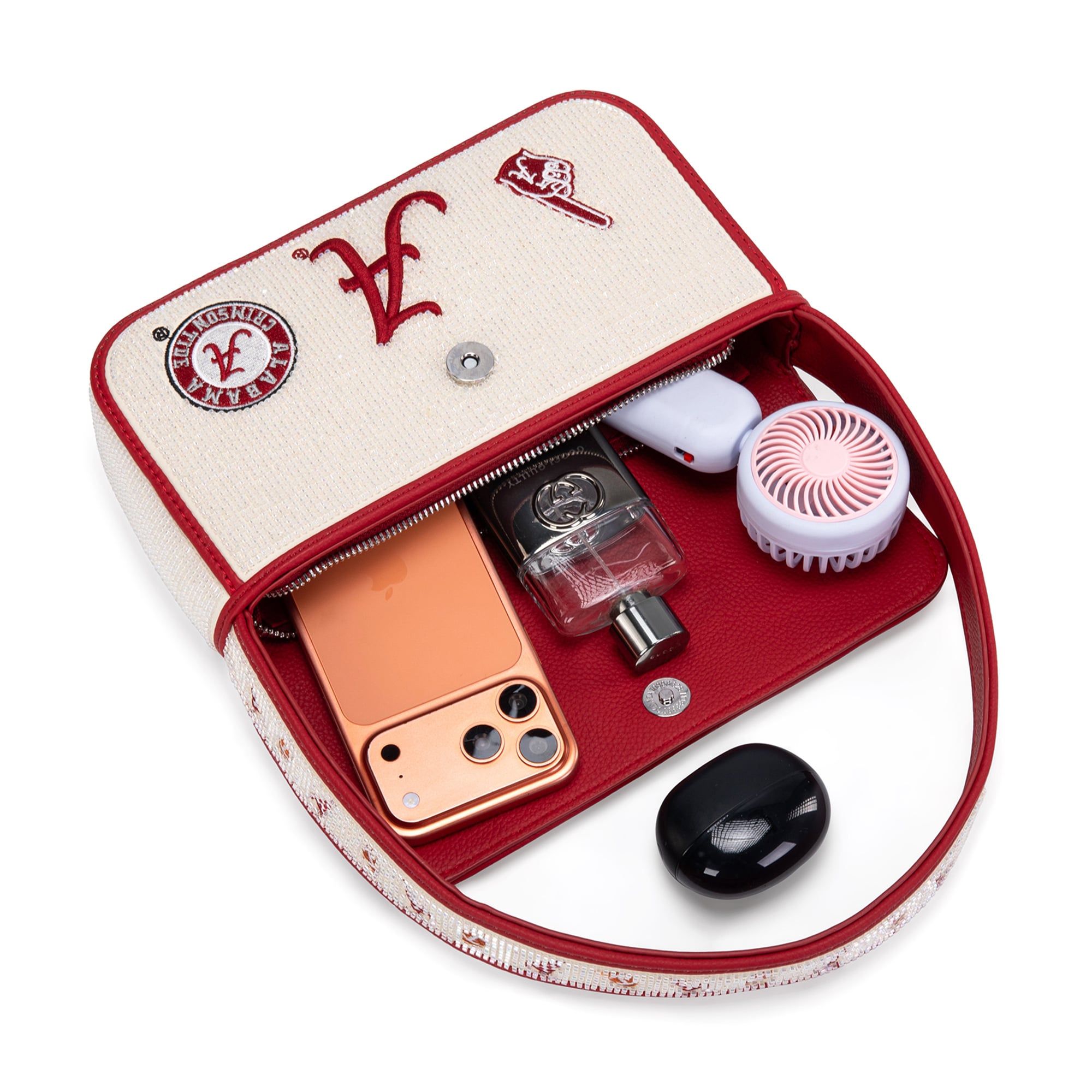 Sac à bandoulière à perles Montana West Alabama Crimson Tide pour femme