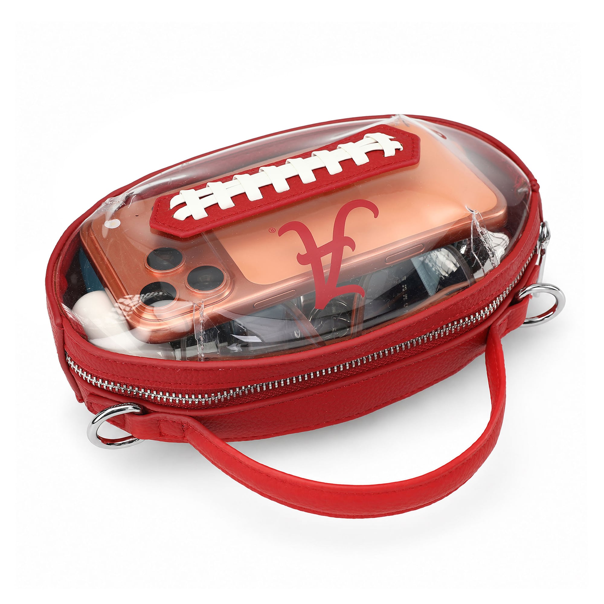 Sac bandoulière transparent Montana West pour femme, sans couleur, Alabama Crimson Tide