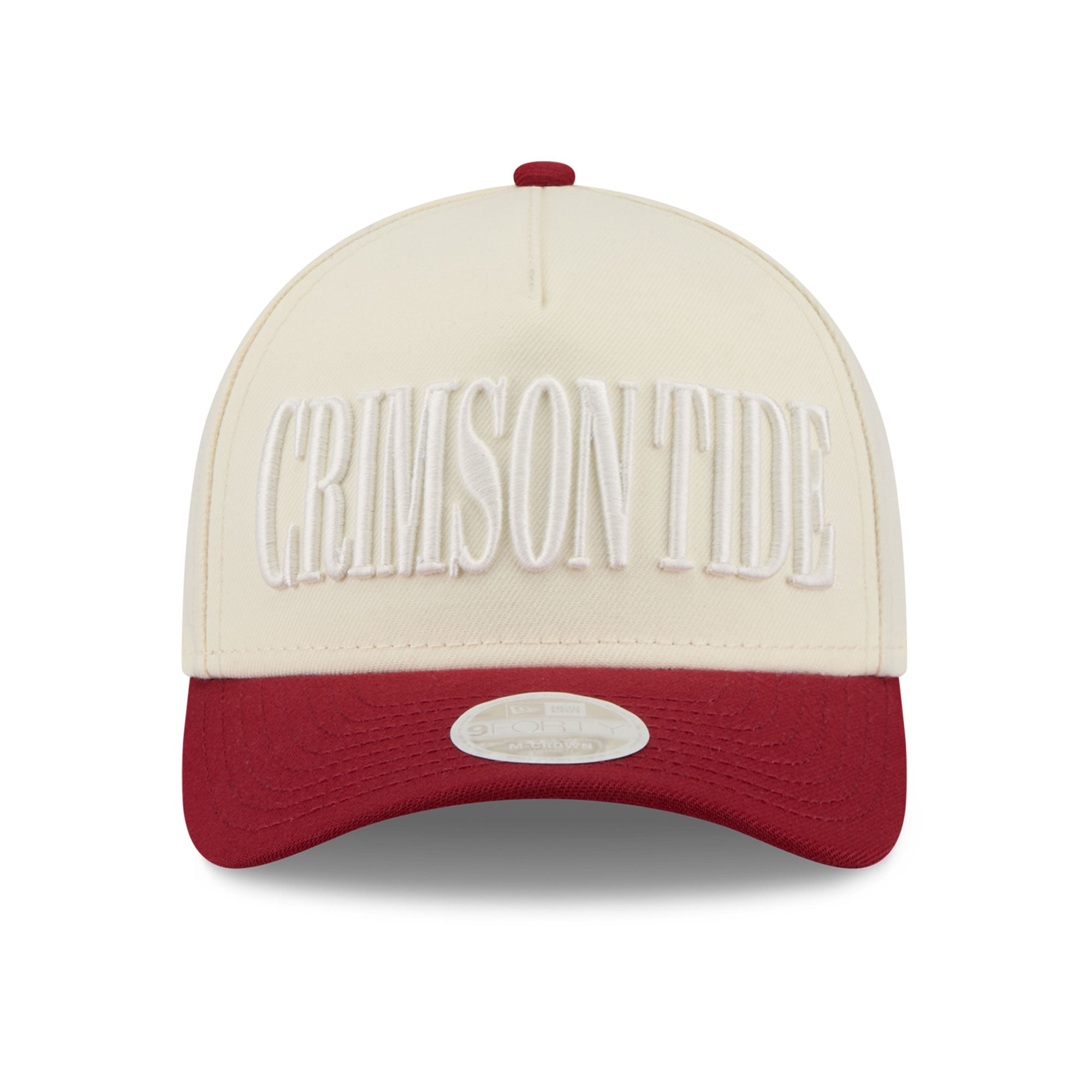 Casquette ajustable New Era 9FORTY blanche et rouge Alabama Crimson Tide pour femme