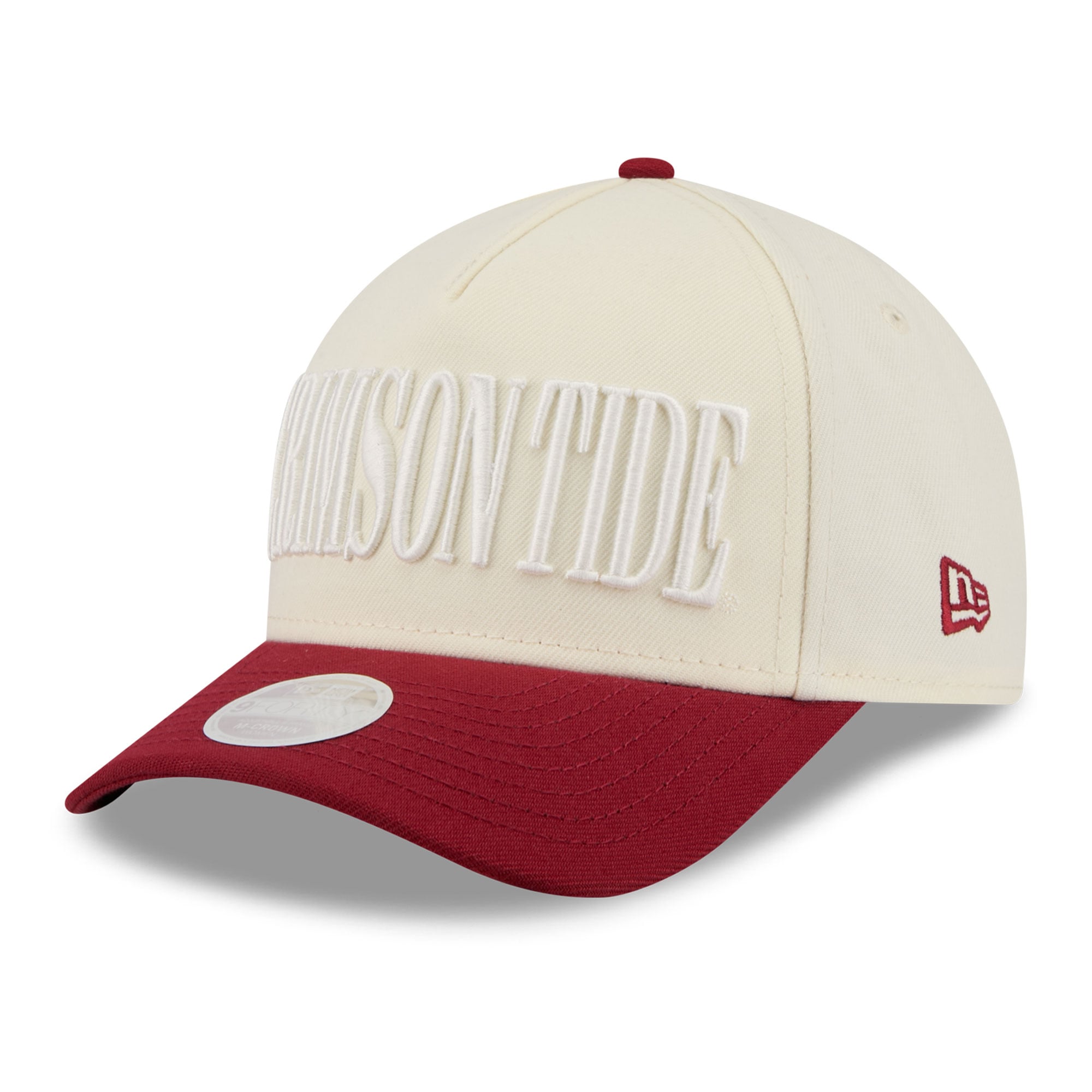 Casquette ajustable New Era 9FORTY blanche et rouge Alabama Crimson Tide pour femme