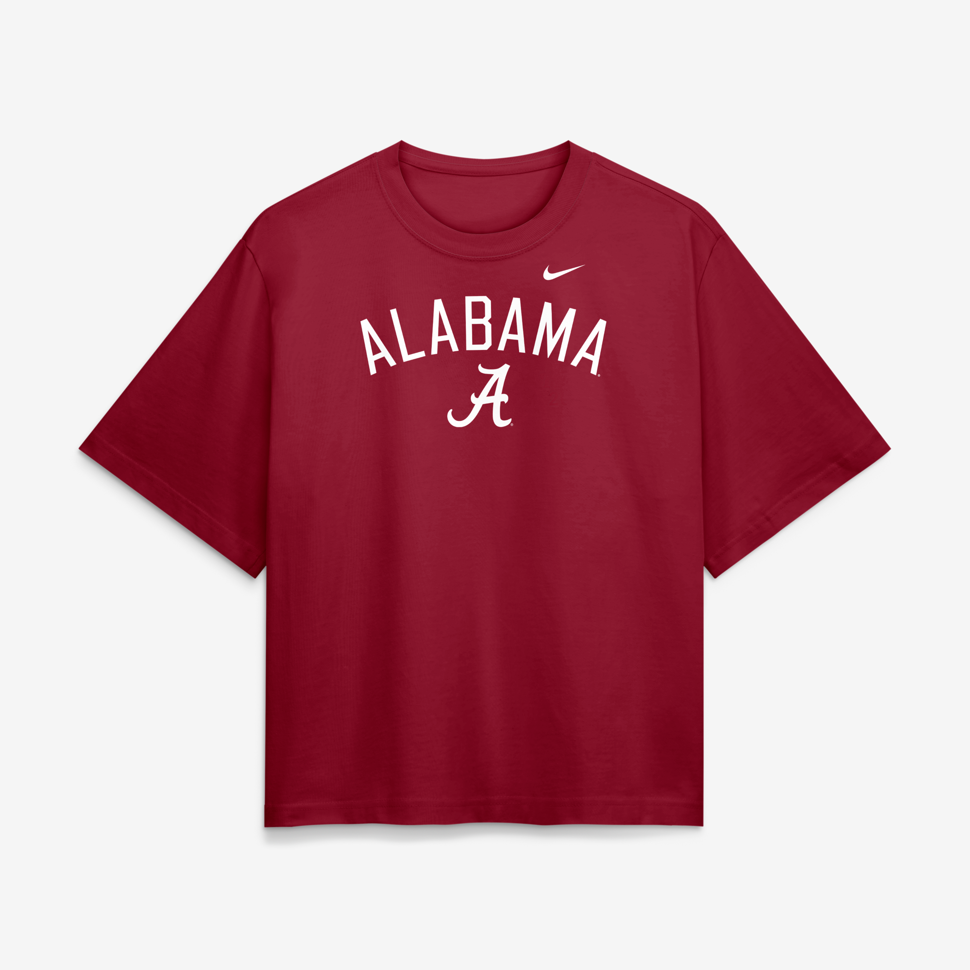 Women's Nike Crimson Alabama Tide Arch Logo Boxy T-Shirt