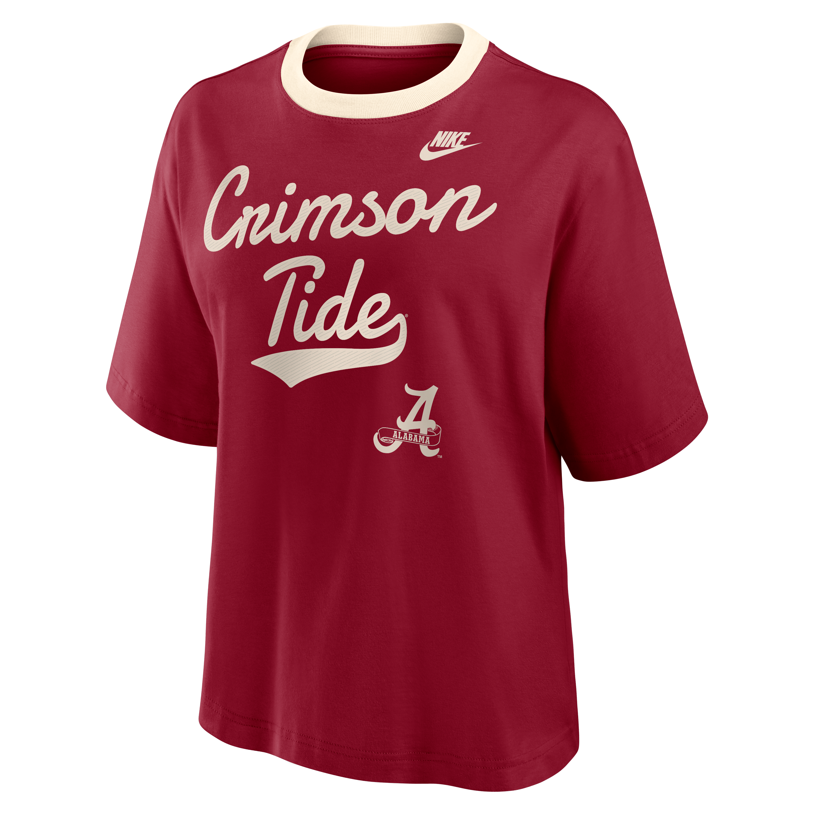 Women's Nike Crimson Alabama Tide Legacy Fight Song Boxy T-Shirt