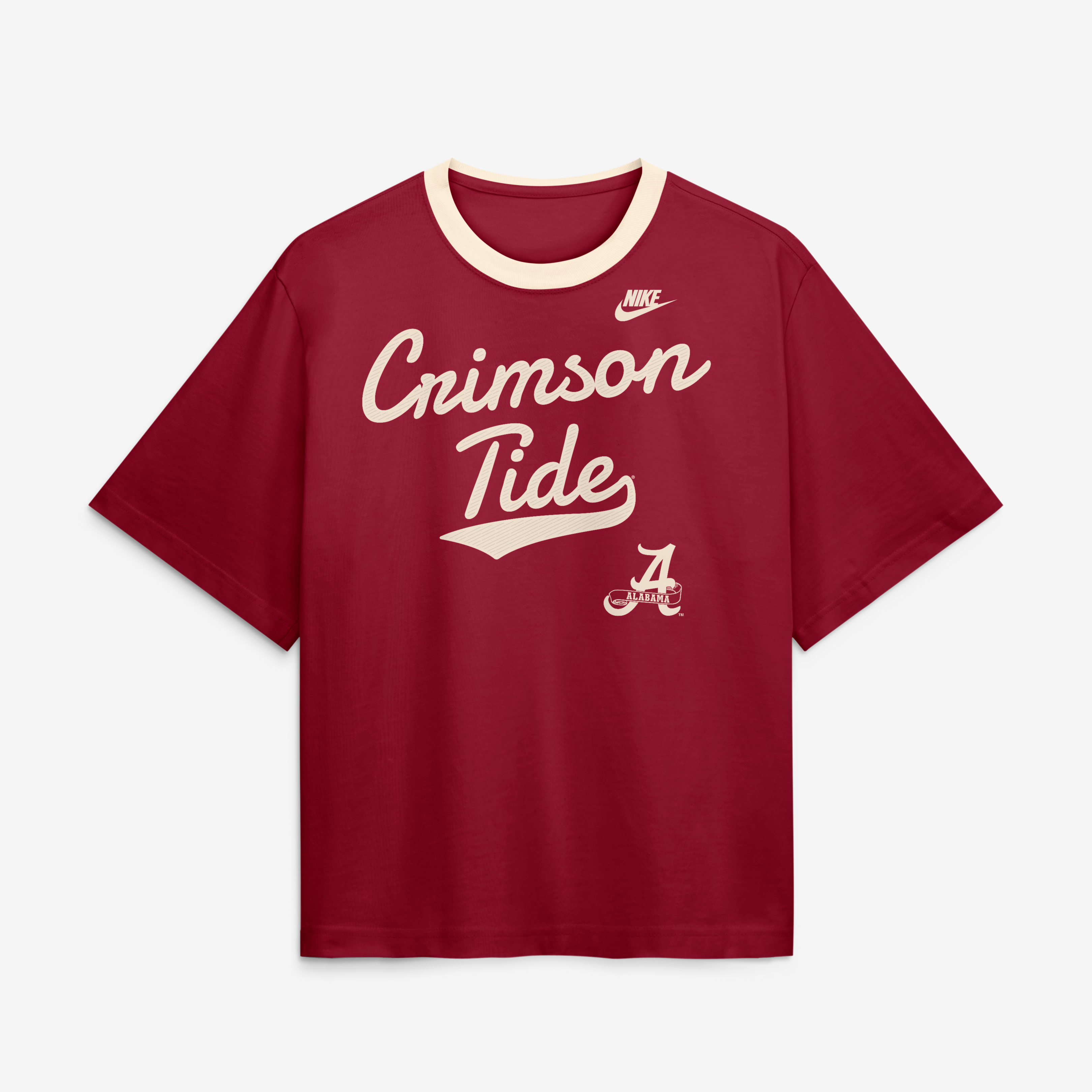 Women's Nike Crimson Alabama Tide Legacy Fight Song Boxy T-Shirt