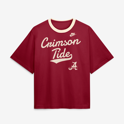 Alabama Crimson Tide Nike Women's Legacy Fight Song Boxy T-Shirt - Crimson
