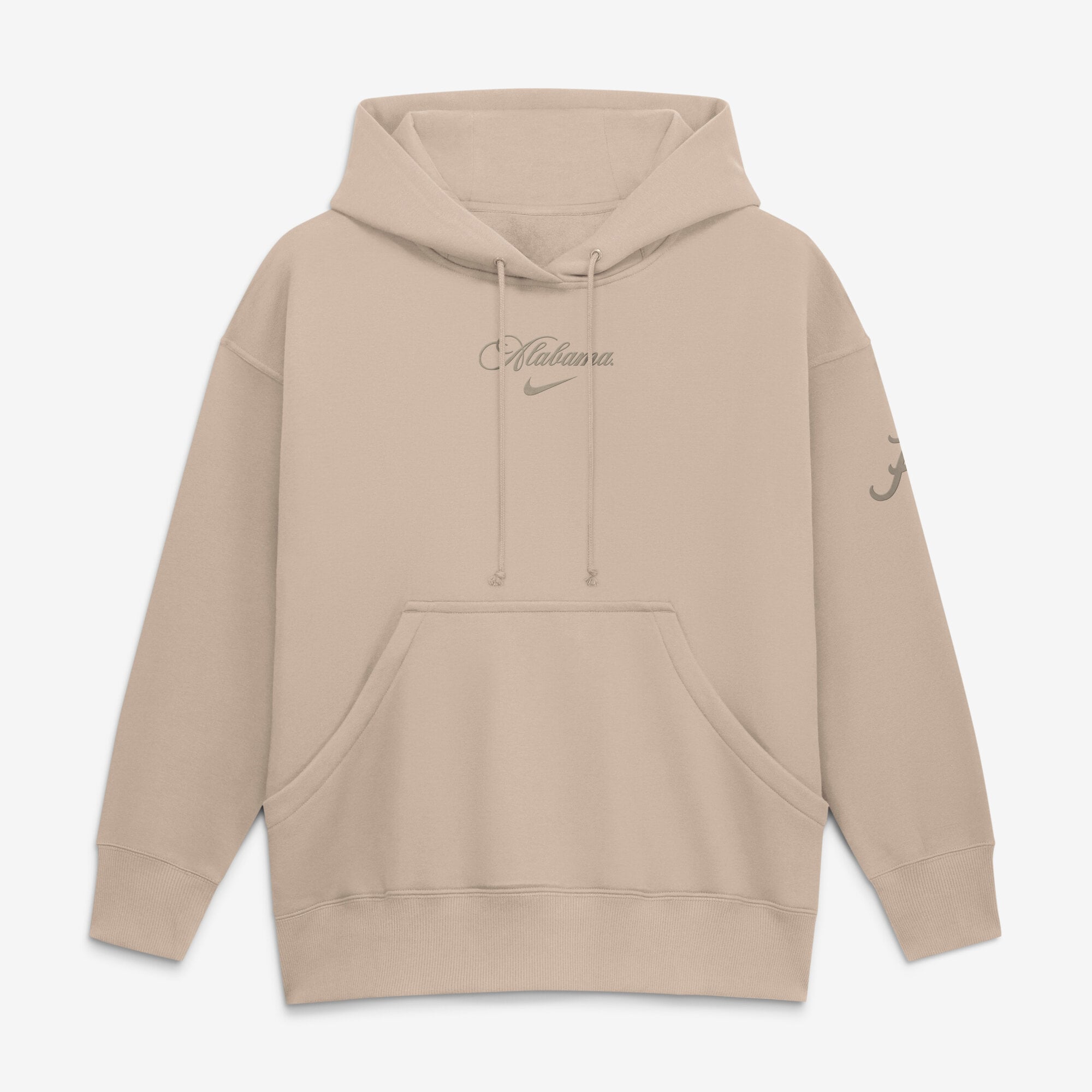 Women's Nike Tan Alabama Crimson Tide Neutral Stance Phoenix Fleece Oversized Hoodie