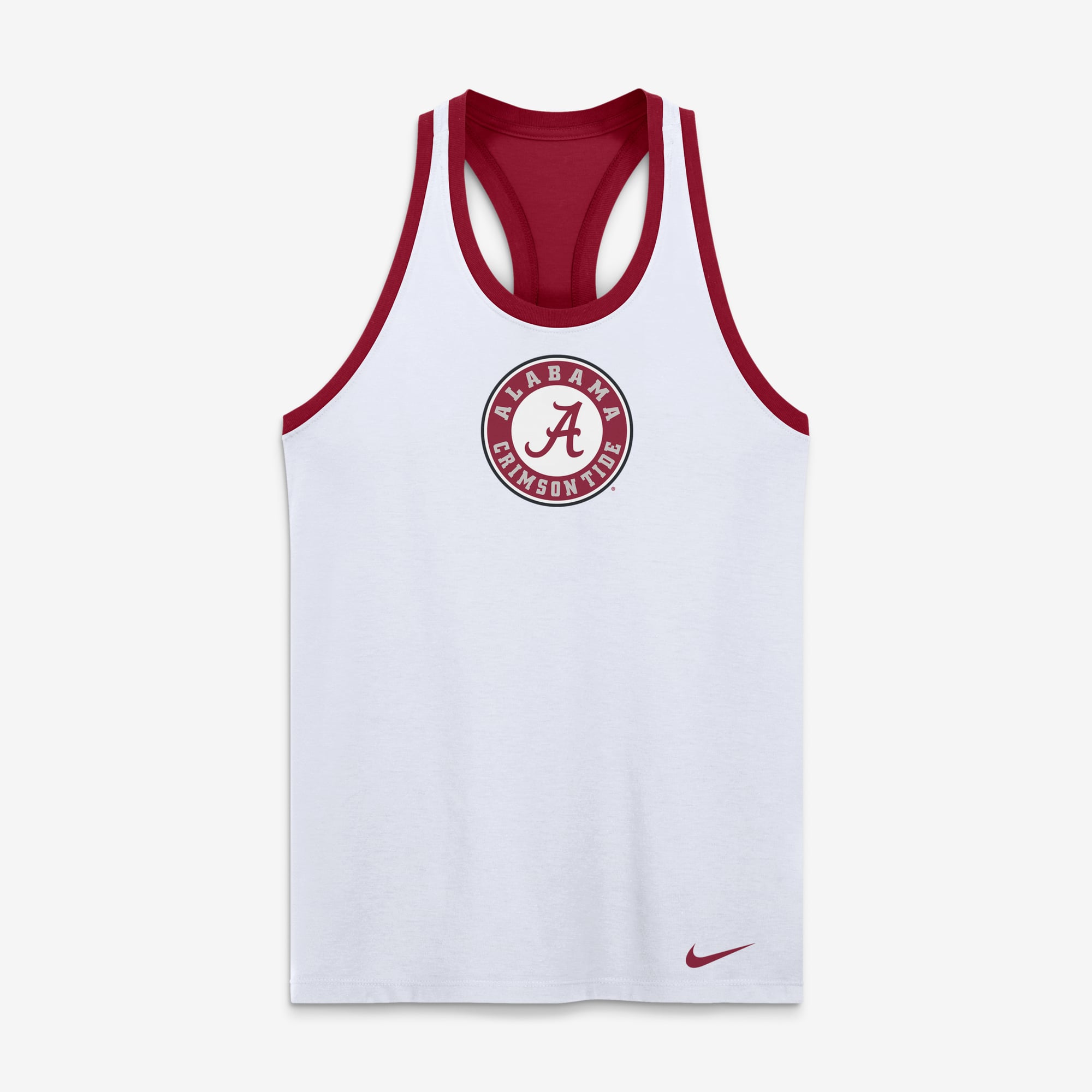 Débardeur dos nageur Nike blanc Alabama Crimson Tide pour femme