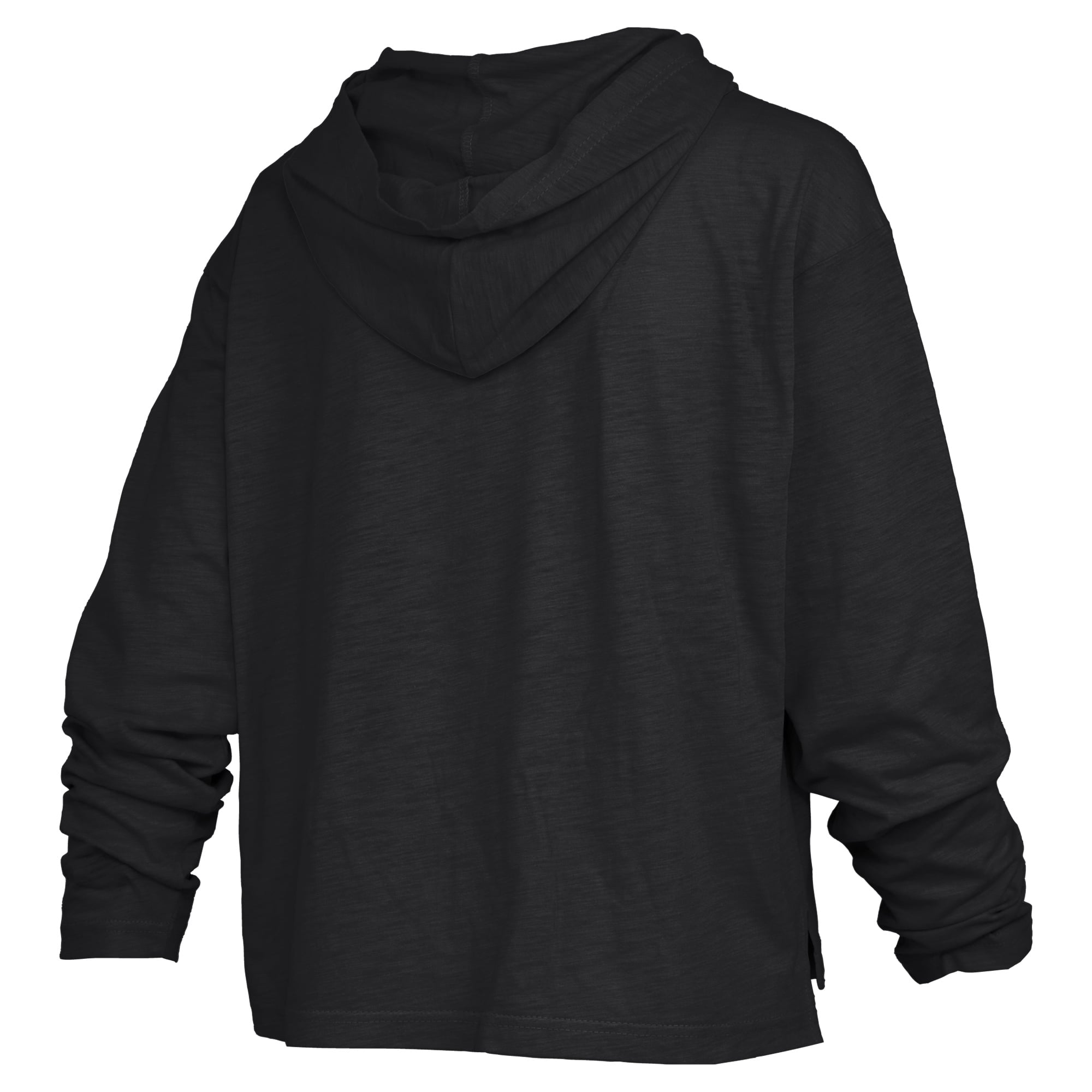 Women's Pressbox  Black Alabama Crimson Tide Castillo Slub Waist Length Long Sleeve Hooded T-Shirt