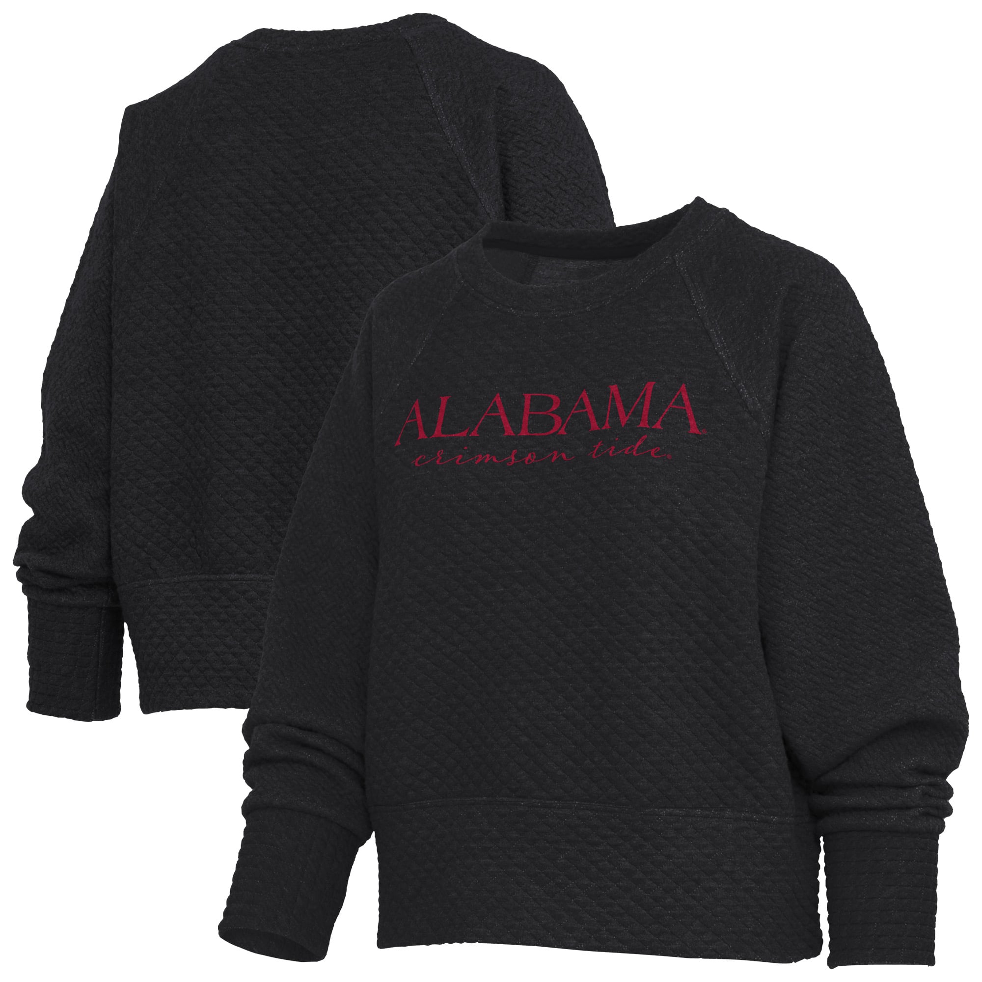 Sweat-shirt matelassé Pressbox Black Alabama Crimson Tide Champagne Nova pour femme