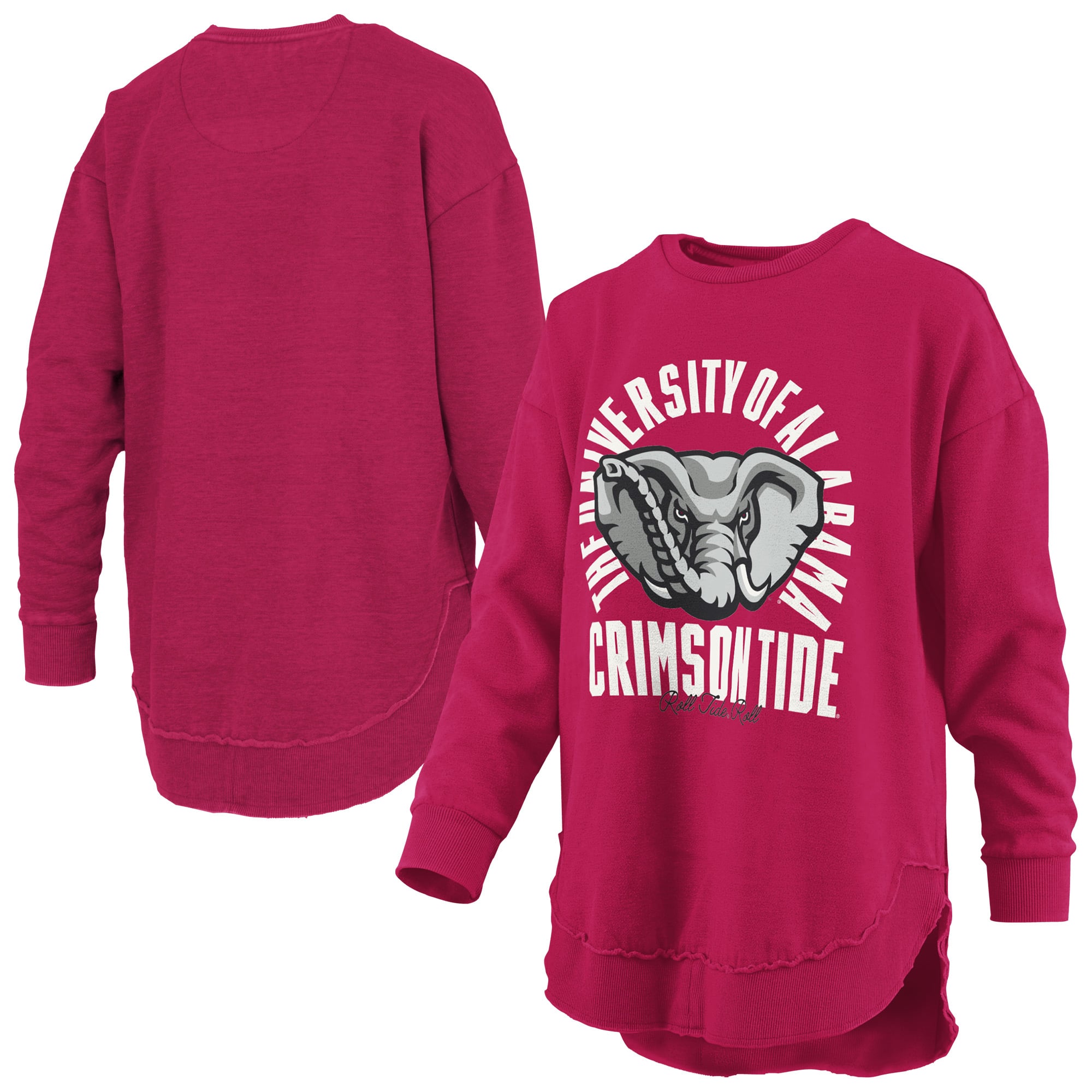Sweat-shirt à col rond Pressbox Crimson Alabama Tide Blitz pour femmes