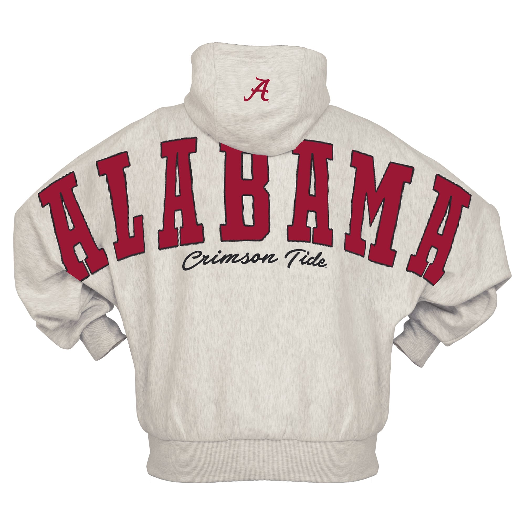 Sweat à capuche oversize gris Pressbox pour femme, Alabama Crimson Tide Belvedere