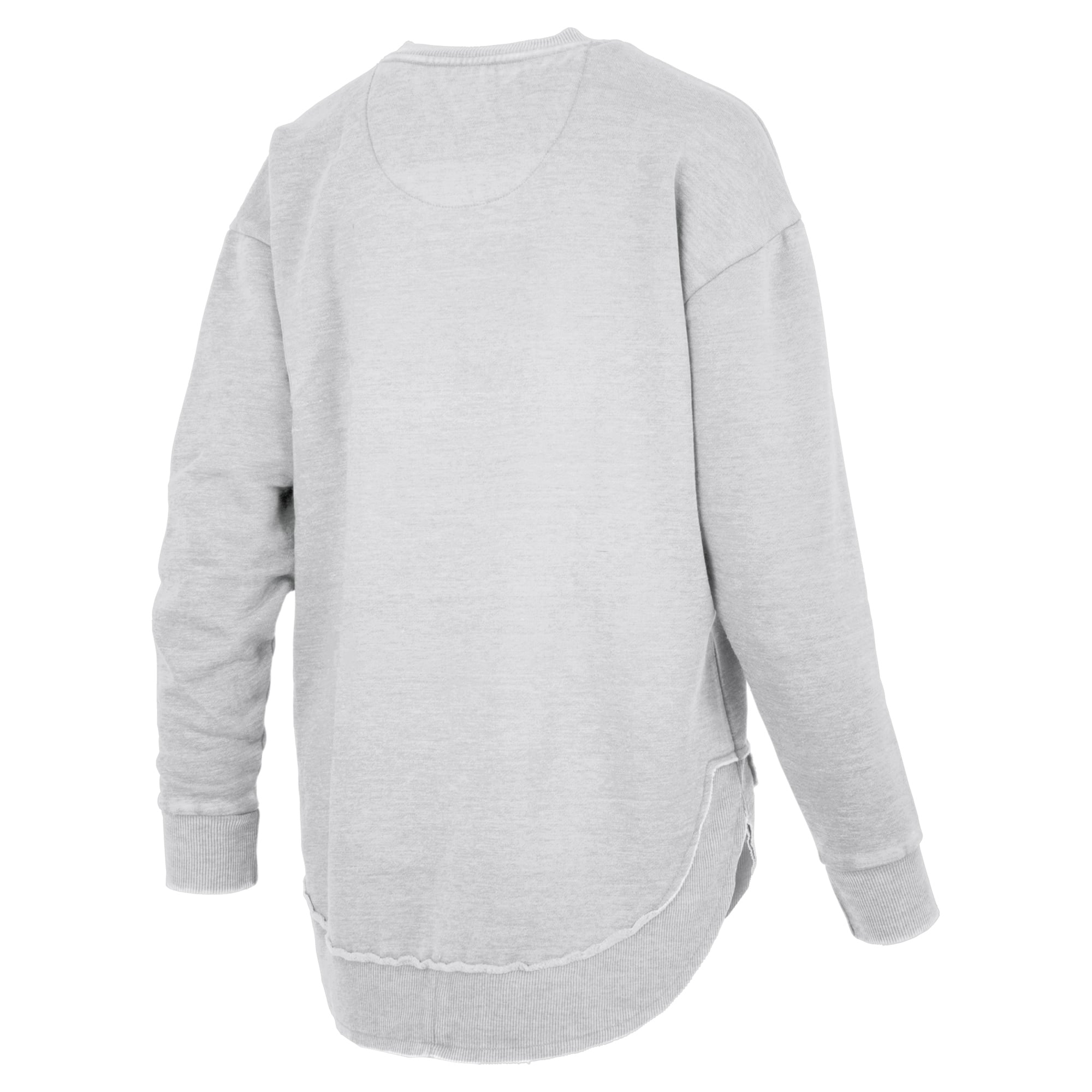 Women's Pressbox Heather Gray Alabama Crimson Tide Marcus East Hall Poncho V-Neck Sweatshirt