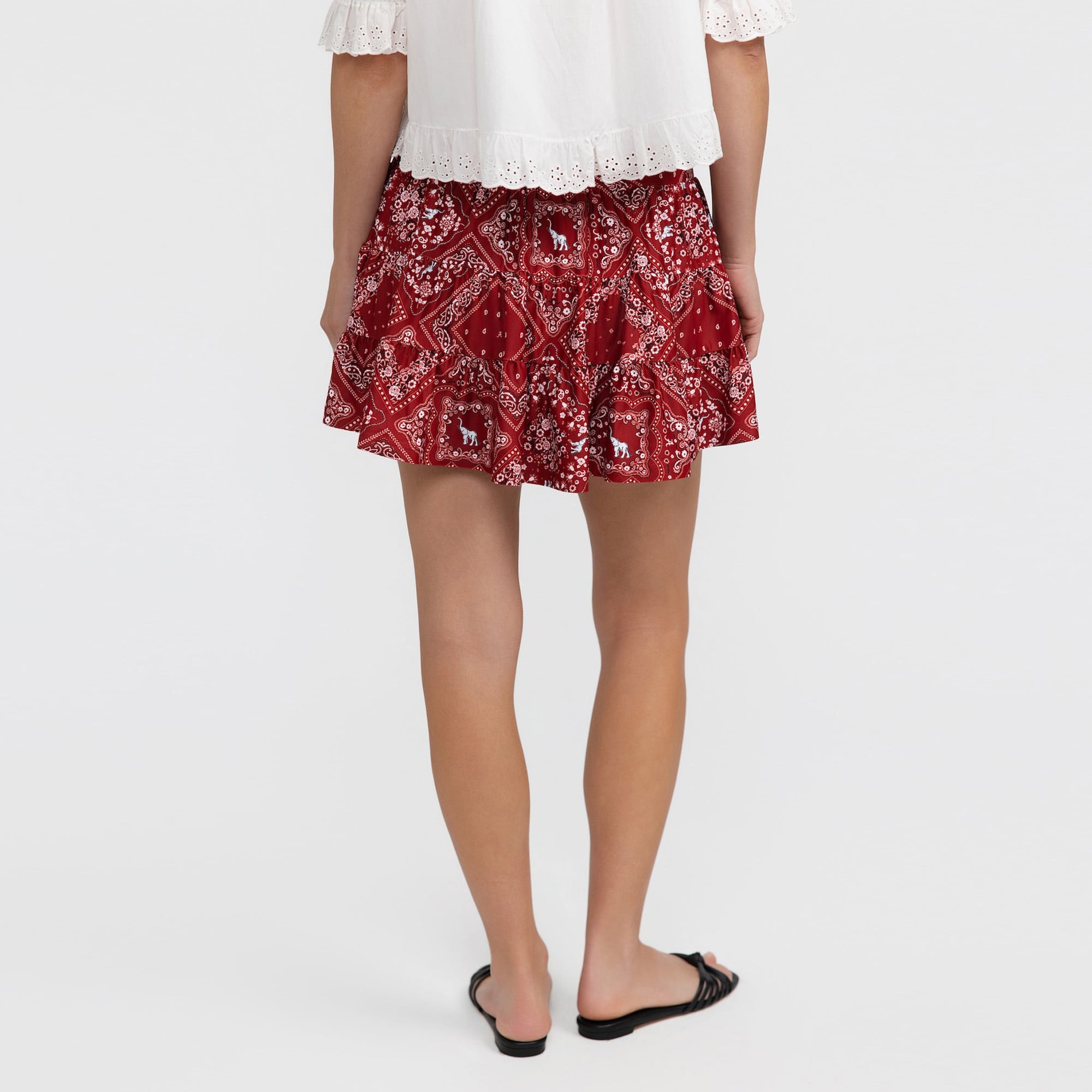 Women's Smith & Quinn Crimson Alabama Tide Avery Bandana Print Skort