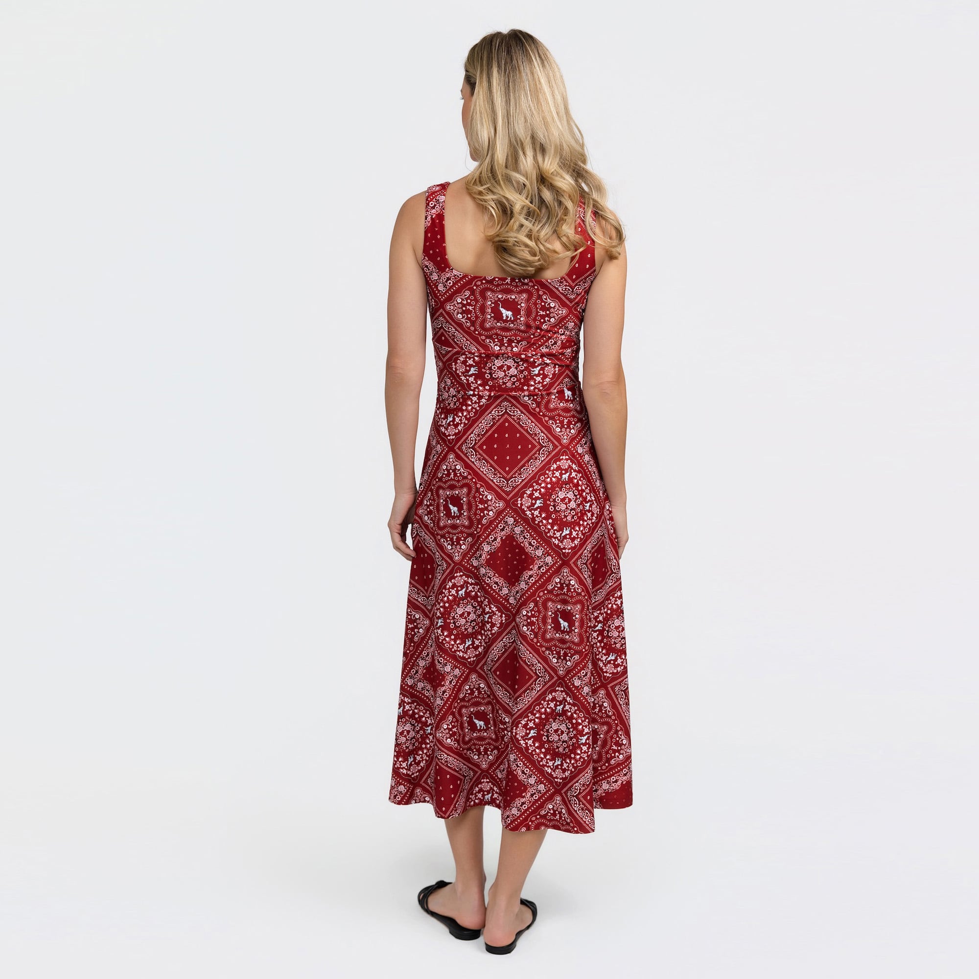 Women's Smith & Quinn Crimson Alabama Tide Deidra Bandana Print Maxi Dress