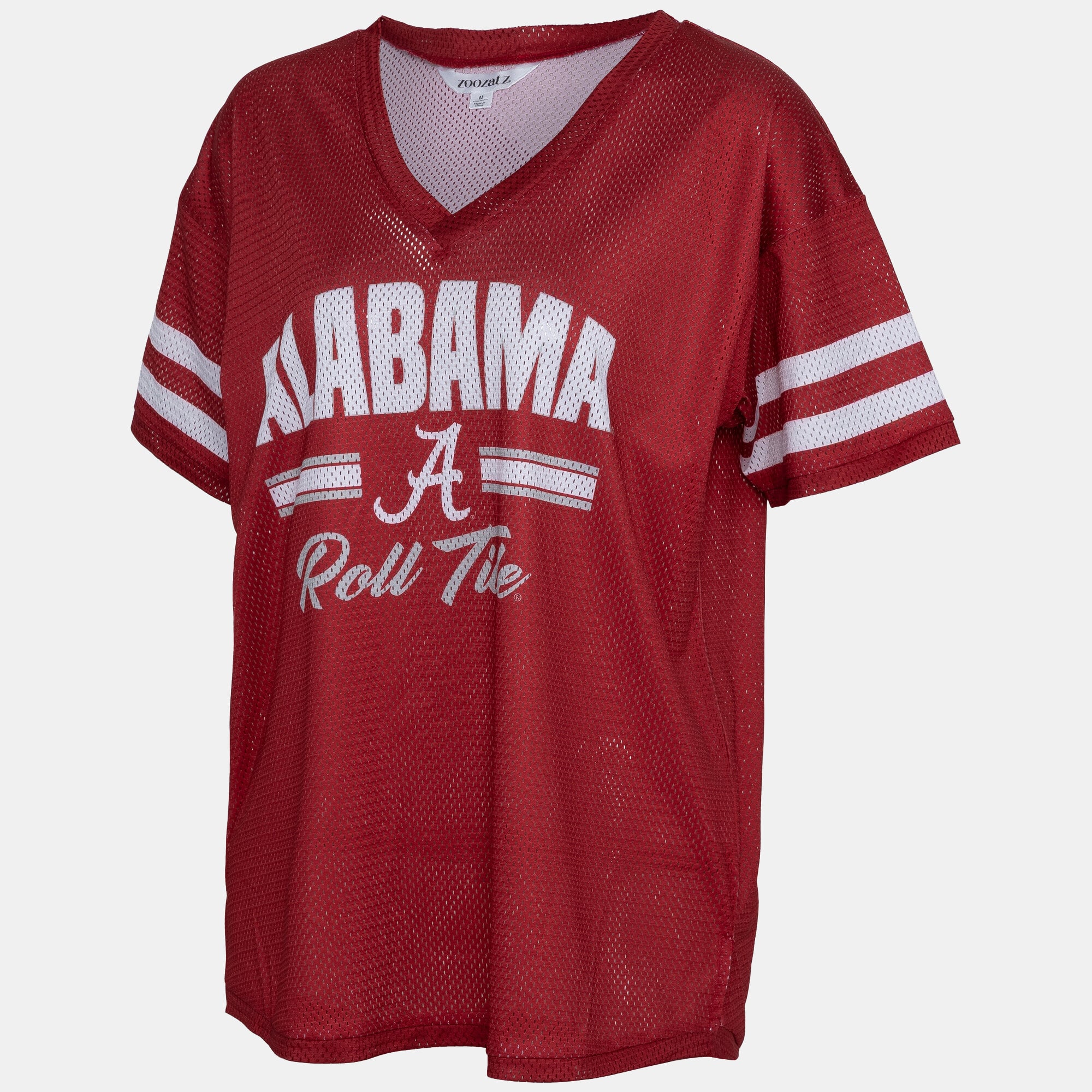 Women's ZooZatz Crimson Alabama Tide Mesh Jersey Kickoff T-Shirt