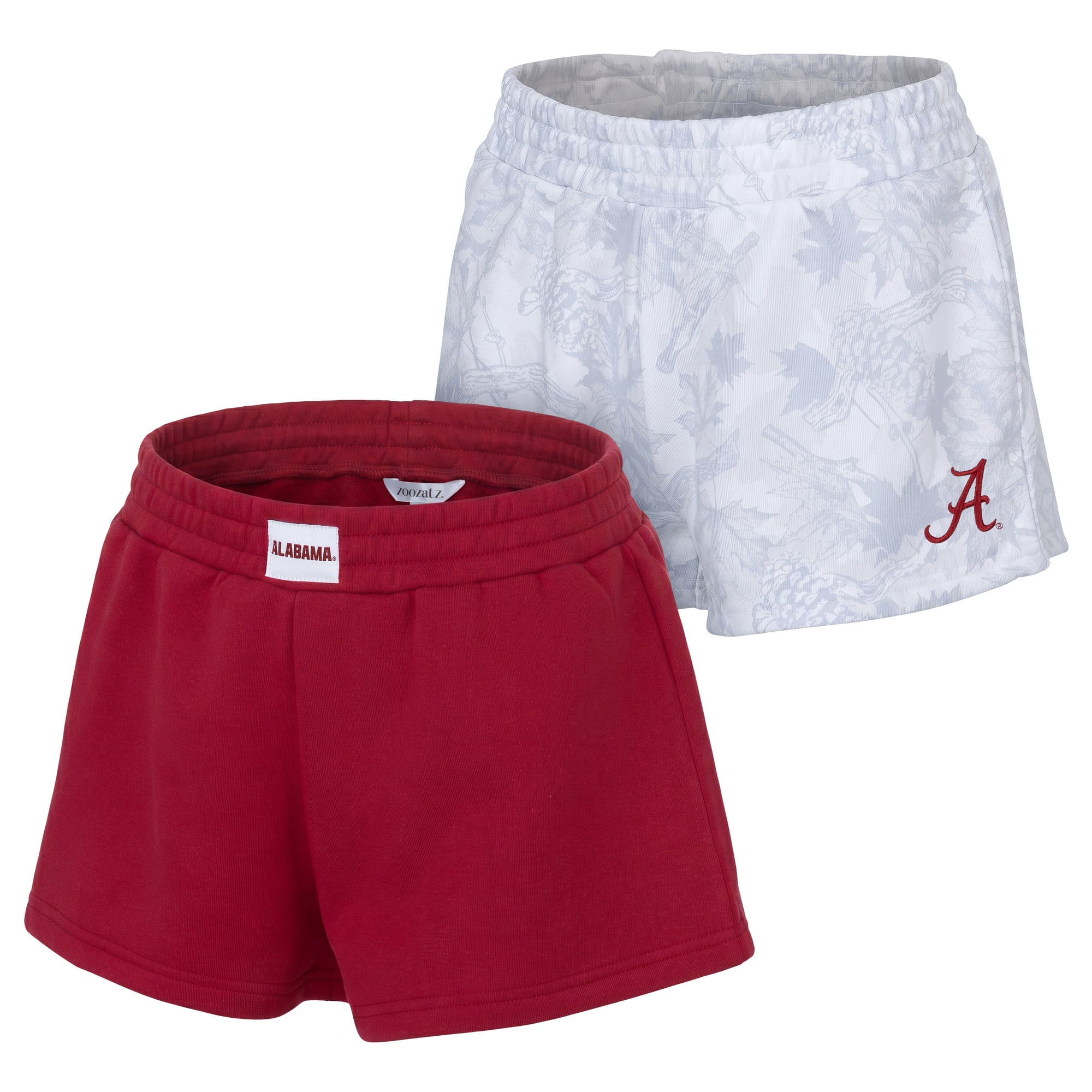Women's ZooZatz  Crimson/Gray Alabama Crimson Tide Two-Pack Knockout Shorts Set