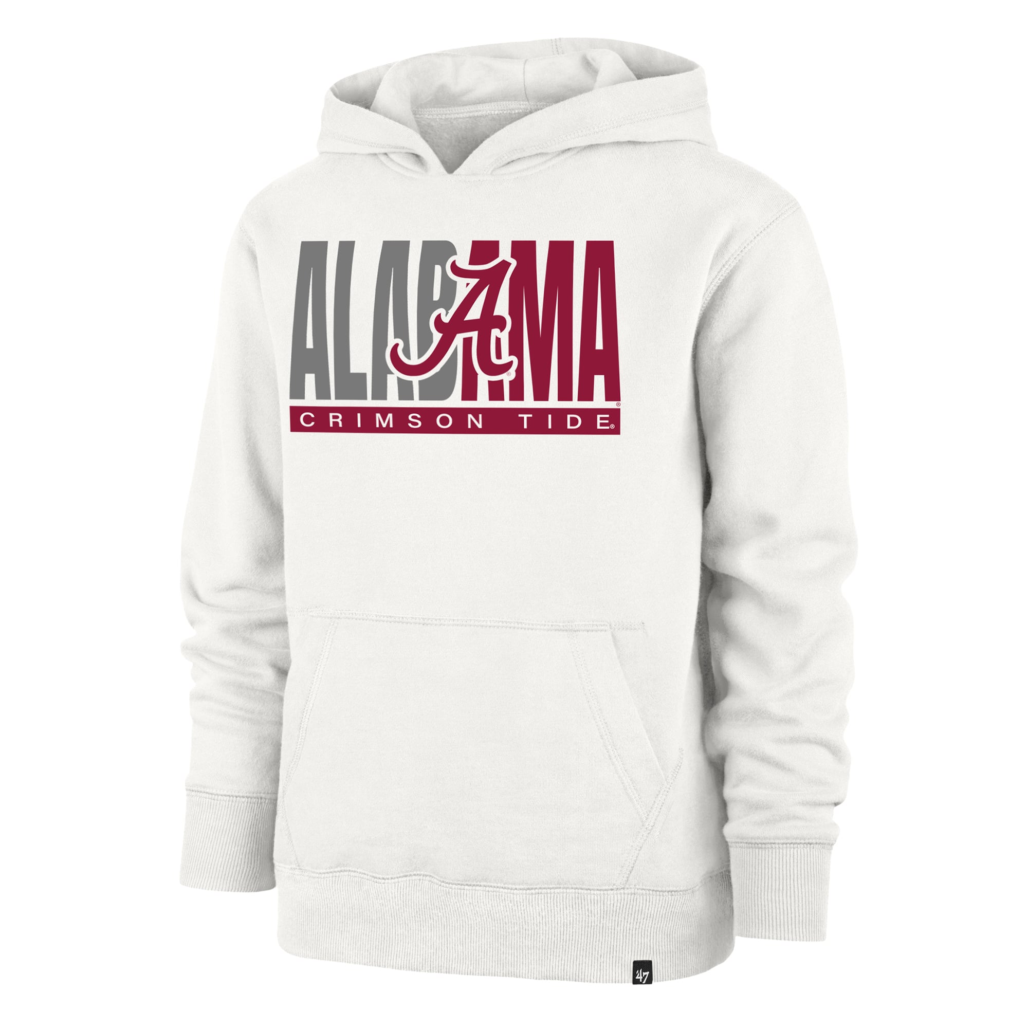 Youth '47 Cream Alabama Crimson Tide Block Text Pullover Hoodie