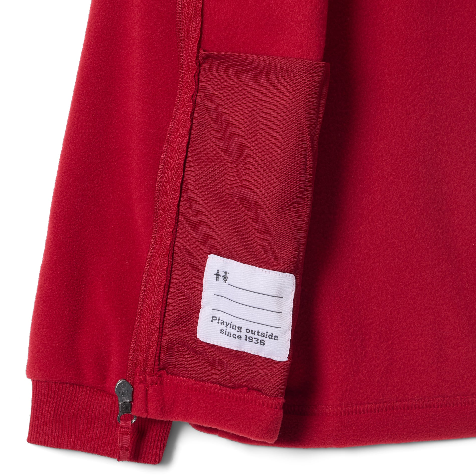 Sweat à capuche zippé en polaire Columbia Crimson Alabama Tide pour jeunes