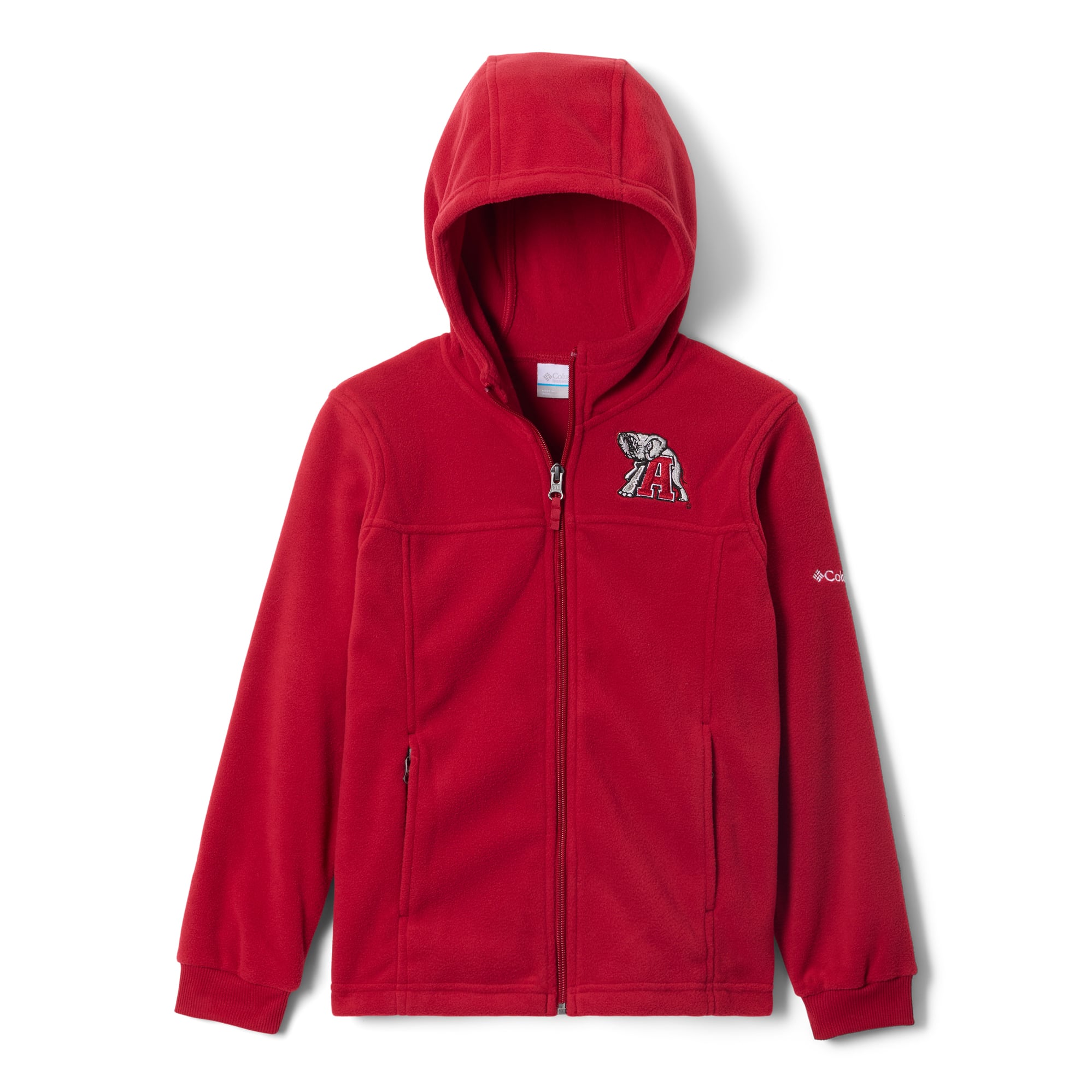 Sweat à capuche zippé en polaire Columbia Crimson Alabama Tide pour jeunes
