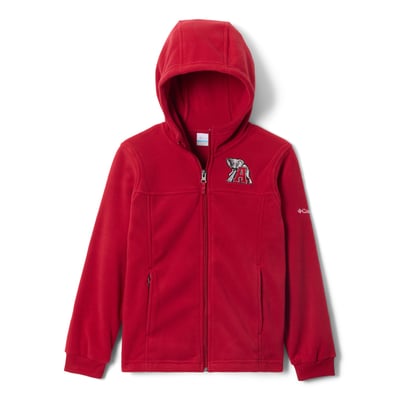  Alabama Crimson Tide Columbia Youth Flanker Fleece Full-Zip Hoodie - Crimson