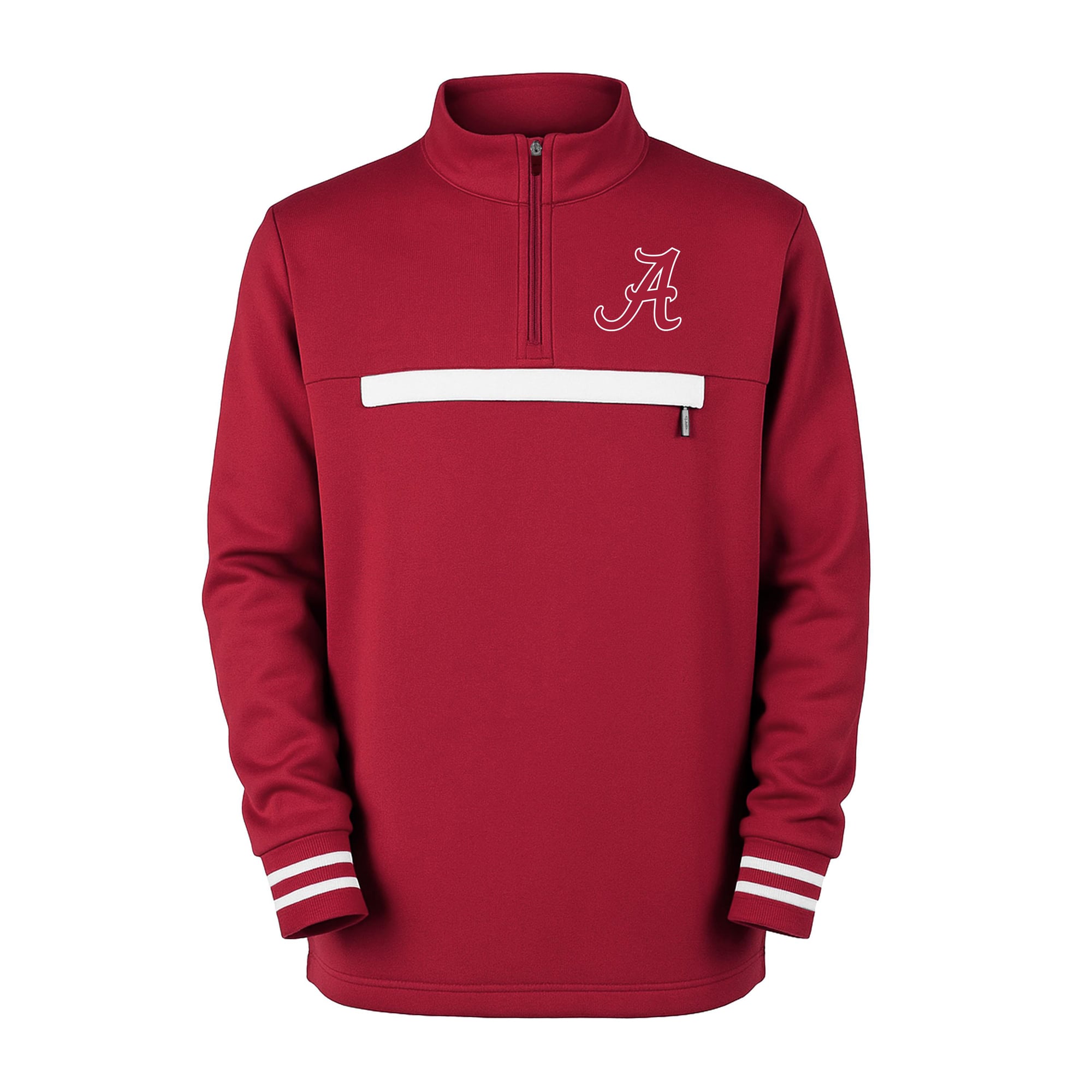 Youth Garb Crimson Alabama Tide Atlas Quarter-Zip Tri-Blend Pullover
